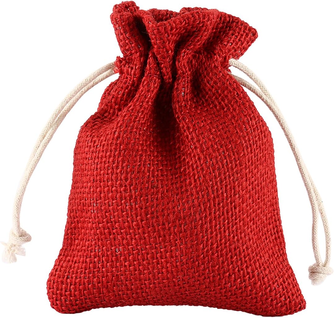 Grenhaven jute bags pouches, burlap package gift sack, organza bag -Pack of 24