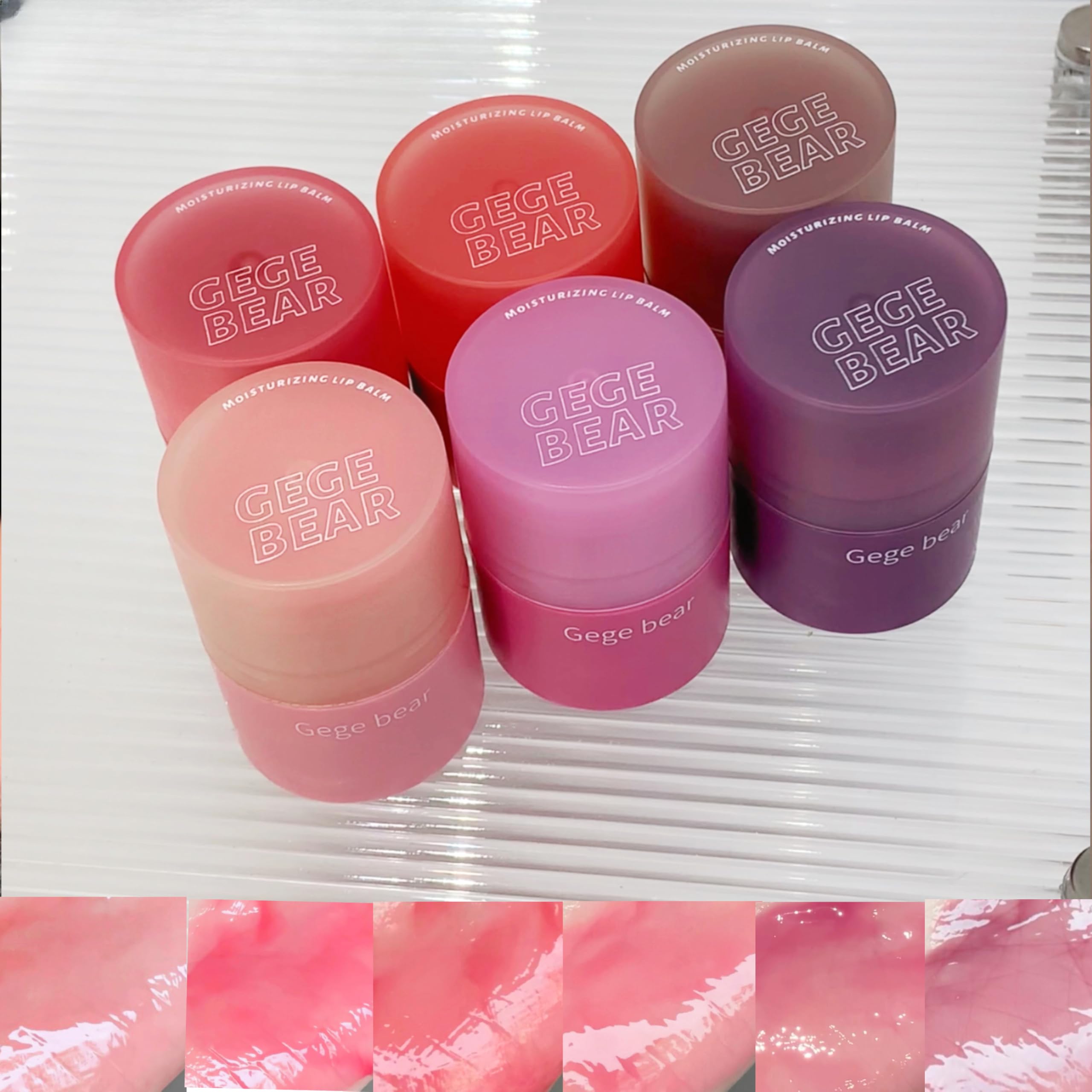 Gege Bear Full Color Essence Lip Balm | Combo Lipstick Set with Frozen Fruit Shades | Natural Baby Pink & Brick Red | Best Organic Lipsticks for Women | Long Lasting , Moisturizing with Glossy Hydration (01# Frozen Figs, 9g)-image-31