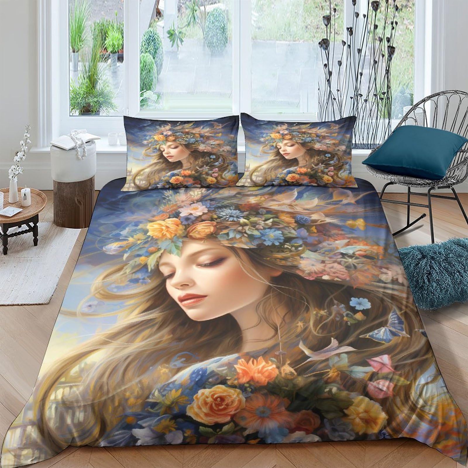 Housse de couette King papillon 3D parure de lit 220x240cm