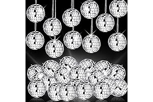Hoolerry 1.2 Inch Disco Ball Ornaments