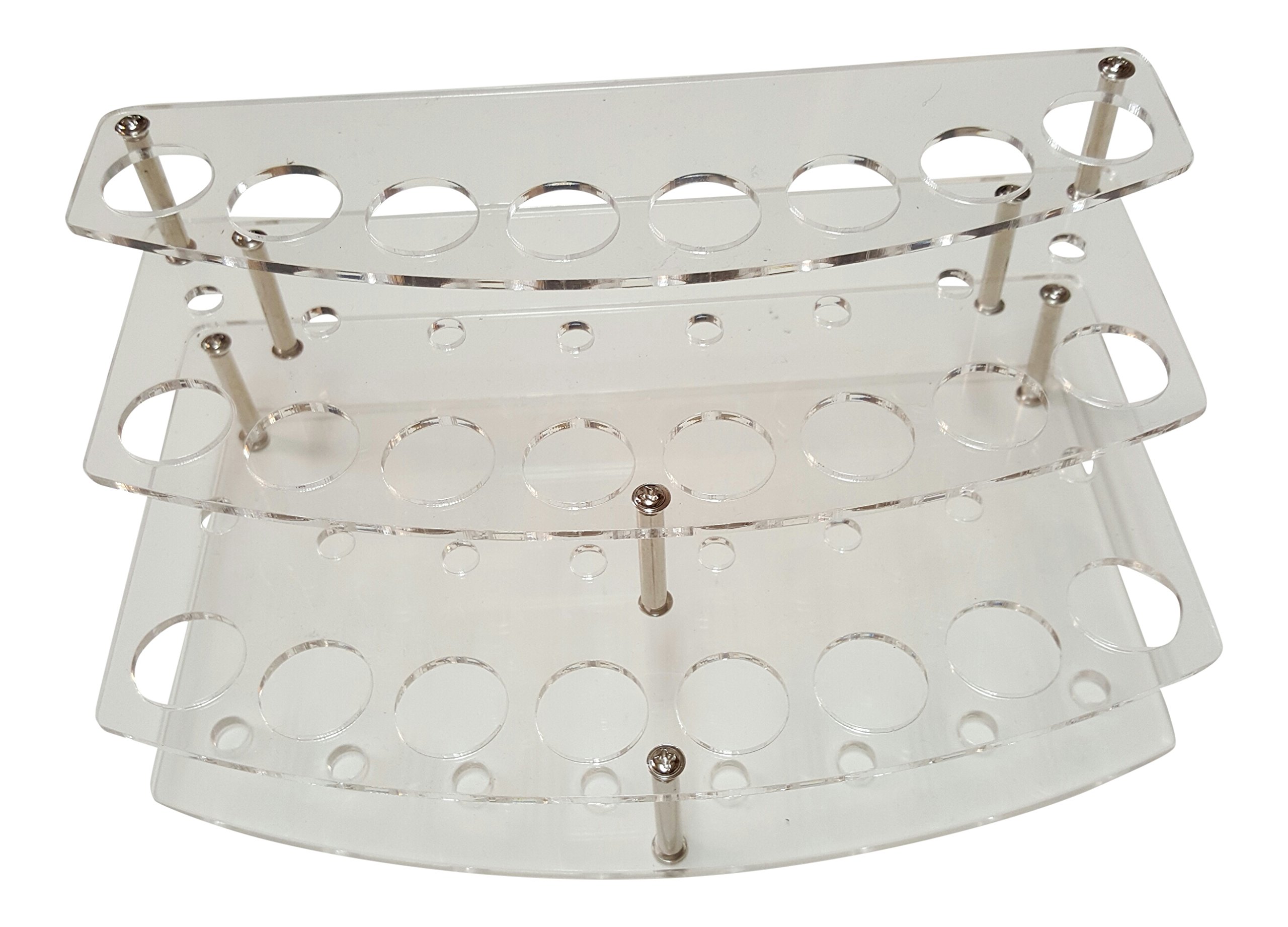 3 Tier Acrylic Vapor or Cosmetic Brush 24 Slot Display Stand