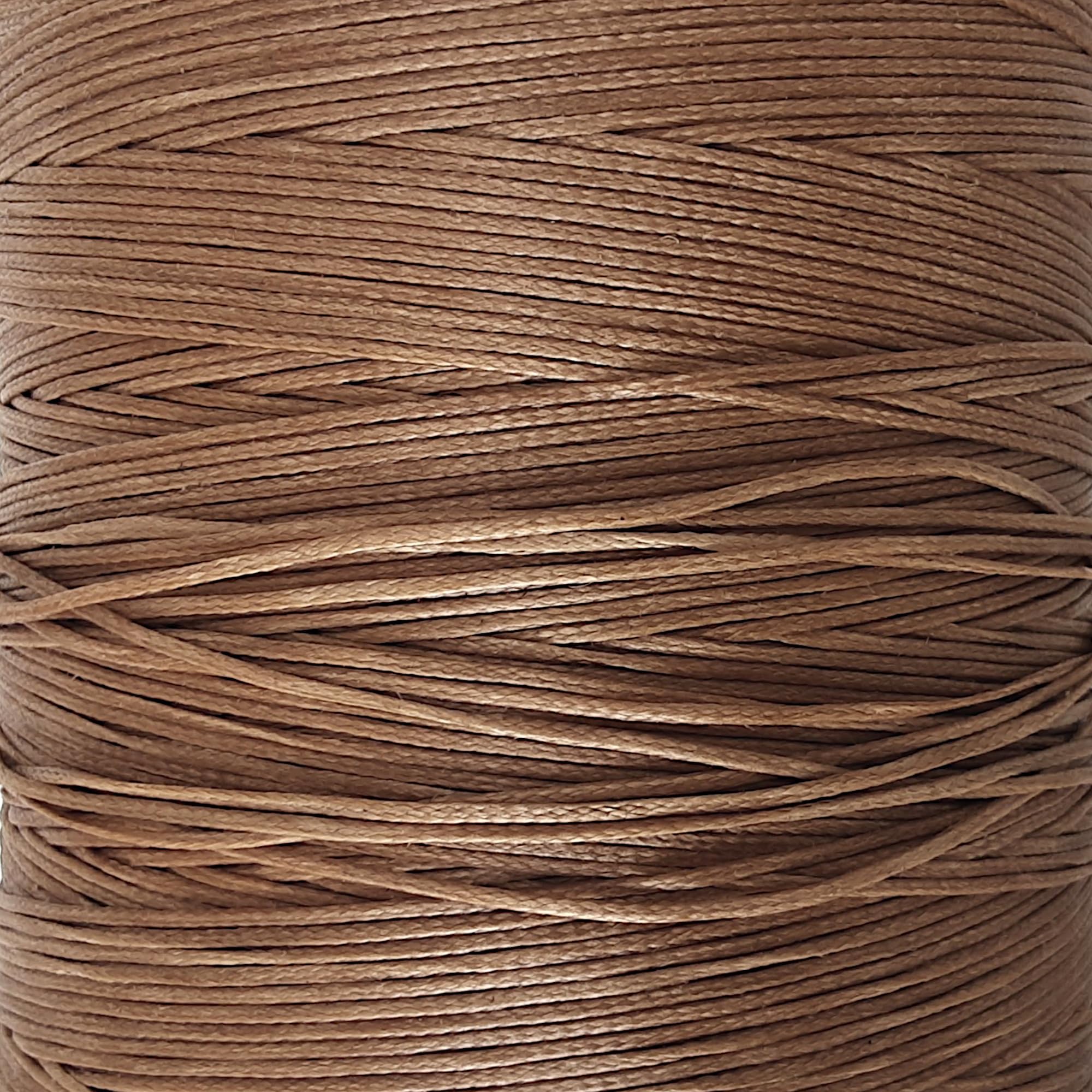 Mart-Mon 1.5Mm Caramel - 10M 1.5Mm Waxed Nylon Cord - 10 Meters Strong Jewellery Thread, Bracelet, Necklaces, Crafts, Shamballa, Beading String (1.5Mm Caramel - 10M)
