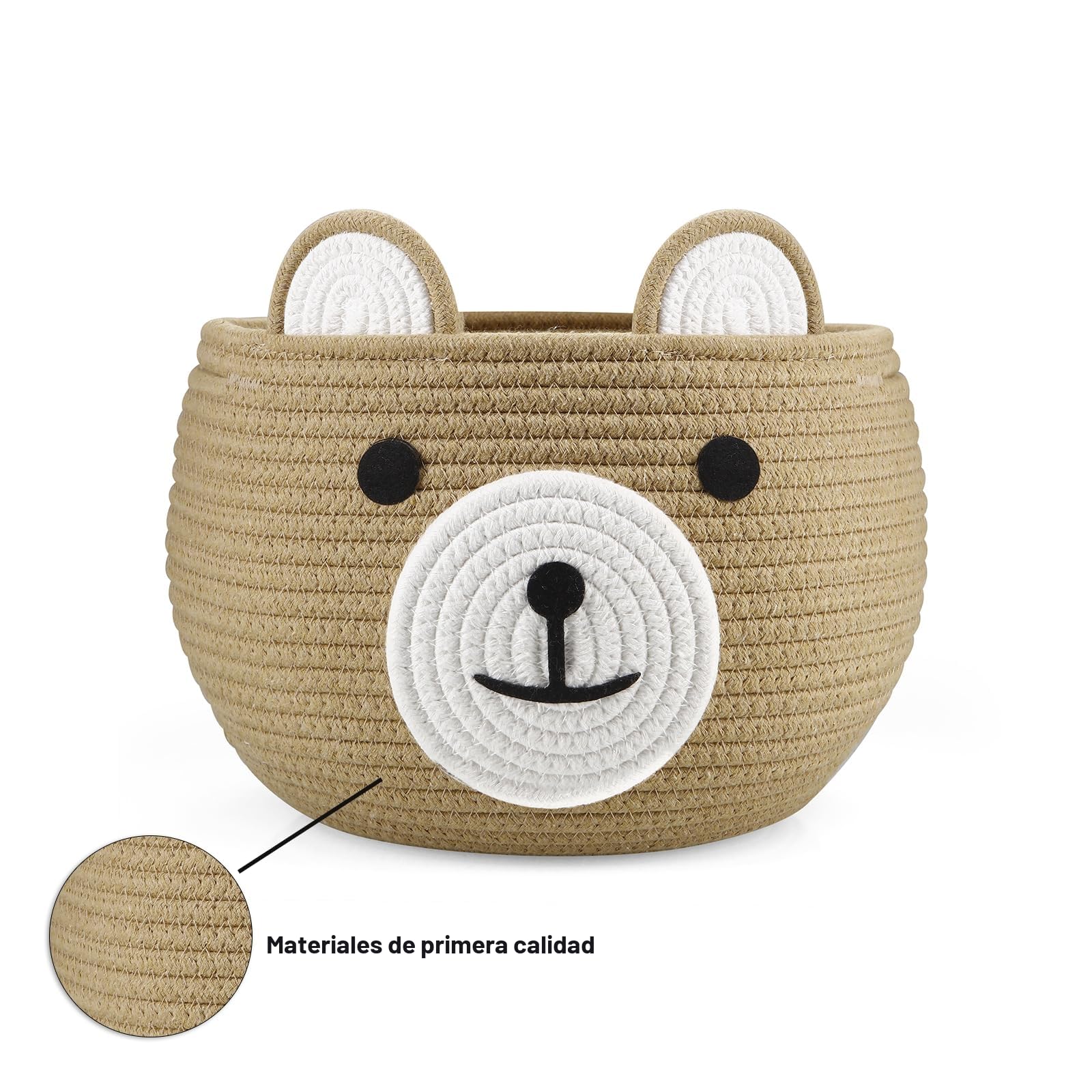 PandaEar Cesta de regalo y organizador de lavandería con diseño de oso para artículos esenciales para recién nacidos