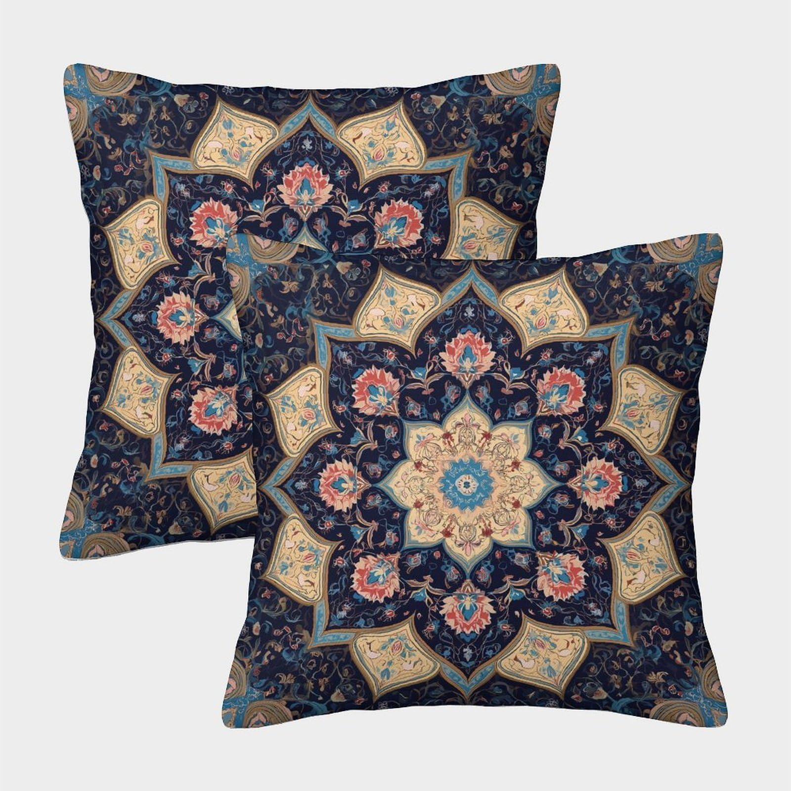kaiyun 2 Pack 3D Star Pattern, Floral Vines Cushion 3D Soft Touch Pillowcase,sofa Chair Home Furnishings 40x40cm