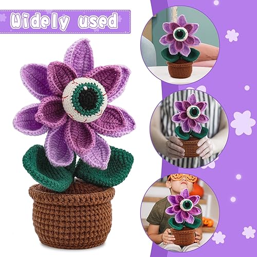 Miniatura 58 de kgxulr Kit de ganchillo para principiantes, kit de ganchillo Little Daisy para principiantes, kit de inicio de ganchillo para principiantes