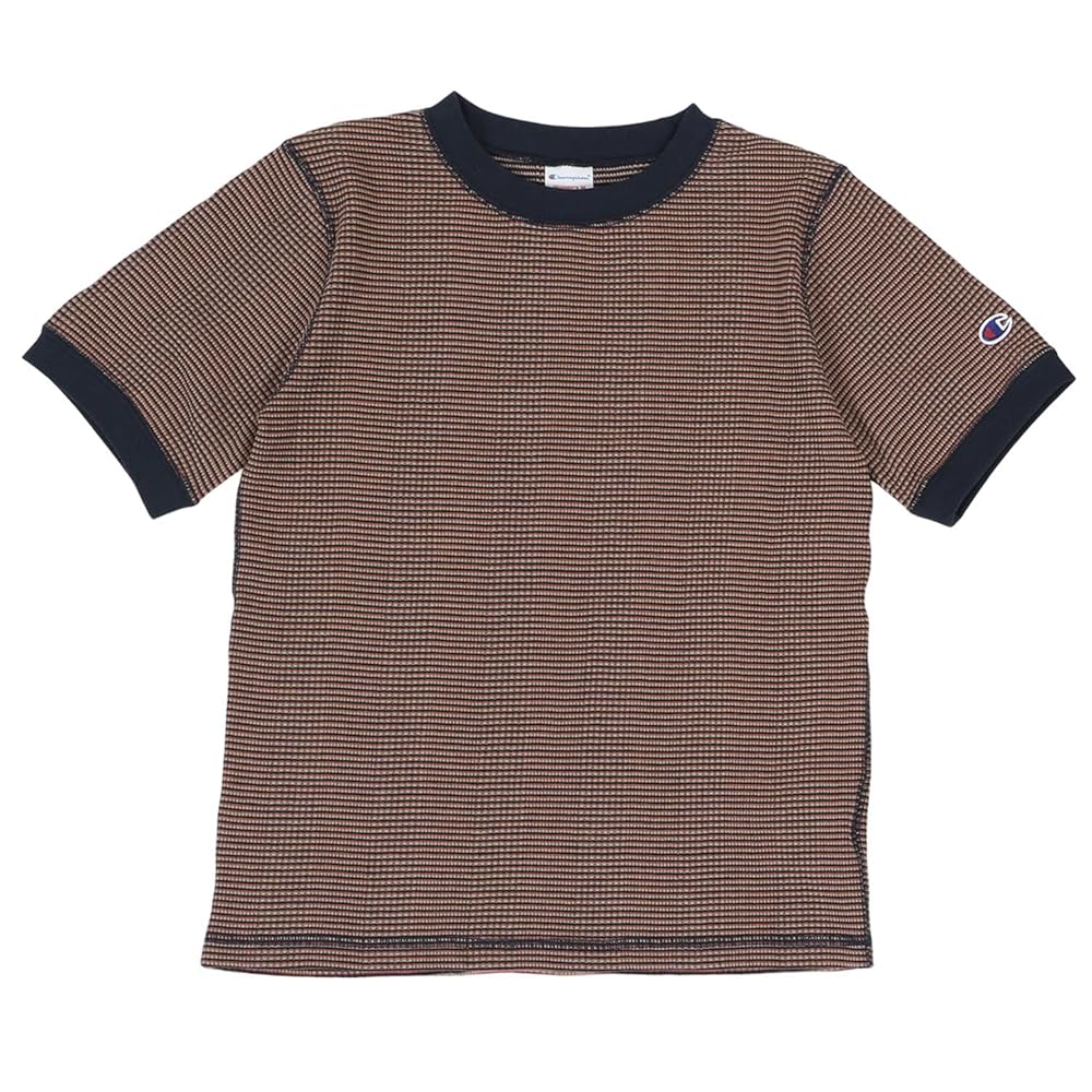 Amazon | [チャンピオン] Tシャツ 半袖 丸首 ボーダーショート