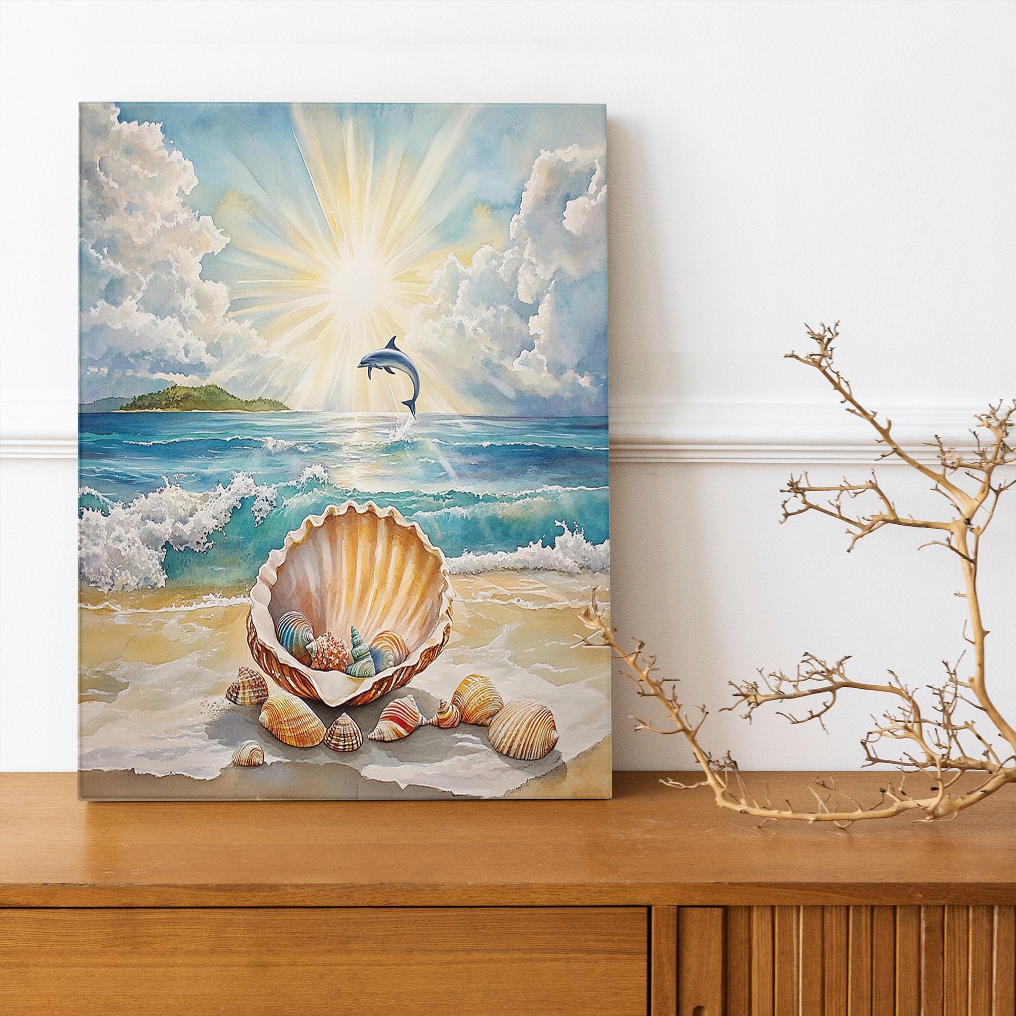 Amazon.com: Funny Coastal Seashell Canvas Prints Wall Art 8 * 12