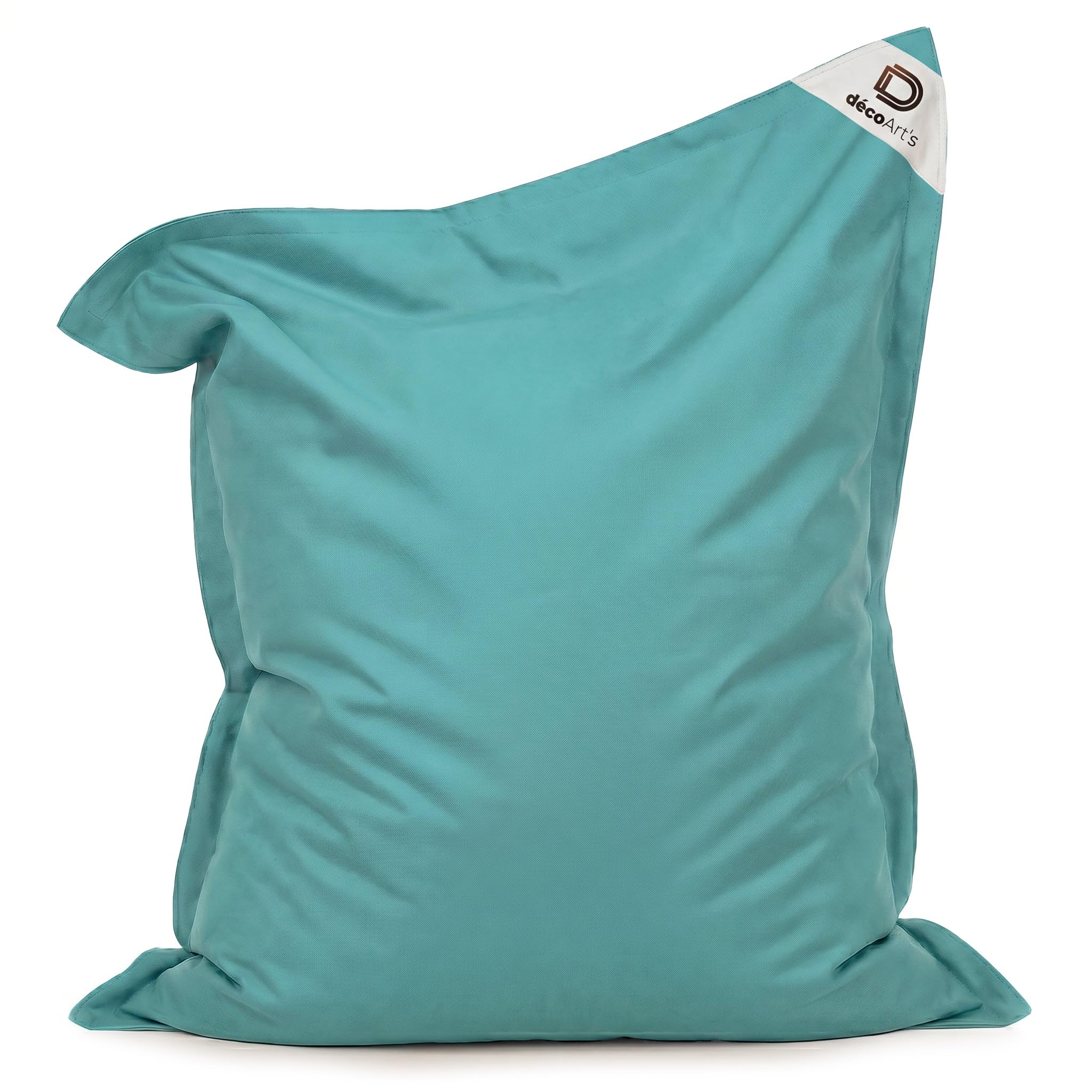 Fodera per pouf gigante XXL 180 x 140 cm blu caraibico resistente ai raggi UV sfoderabile