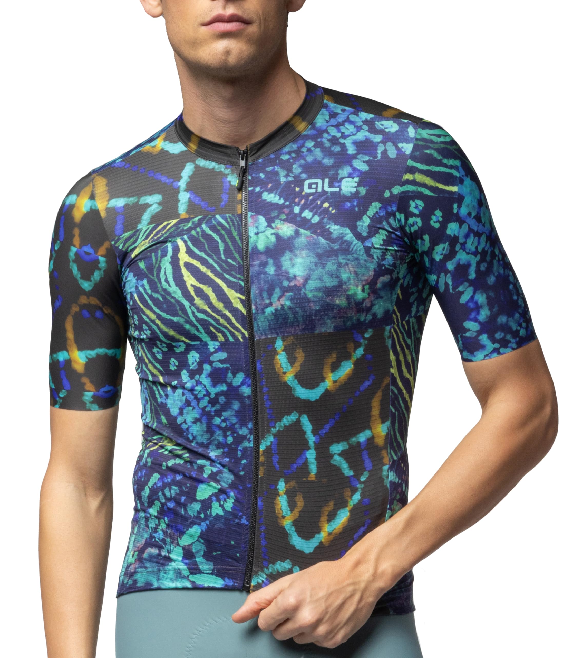Ale Black Caraibi Pragma Short Sleeve Cycling Jersey Size 30