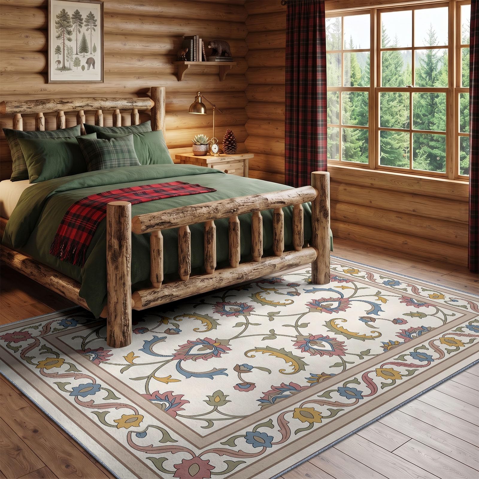 Dywan do salonu, 60 x 110 cm, różowy, nadaje się do prania, w stylu boho, tradycyjny, antypoślizgowy, miękki, zmywalny dywan do salonu, sypialni, jadalni, biura, niskie runo, paisley, kwiatowy paisley