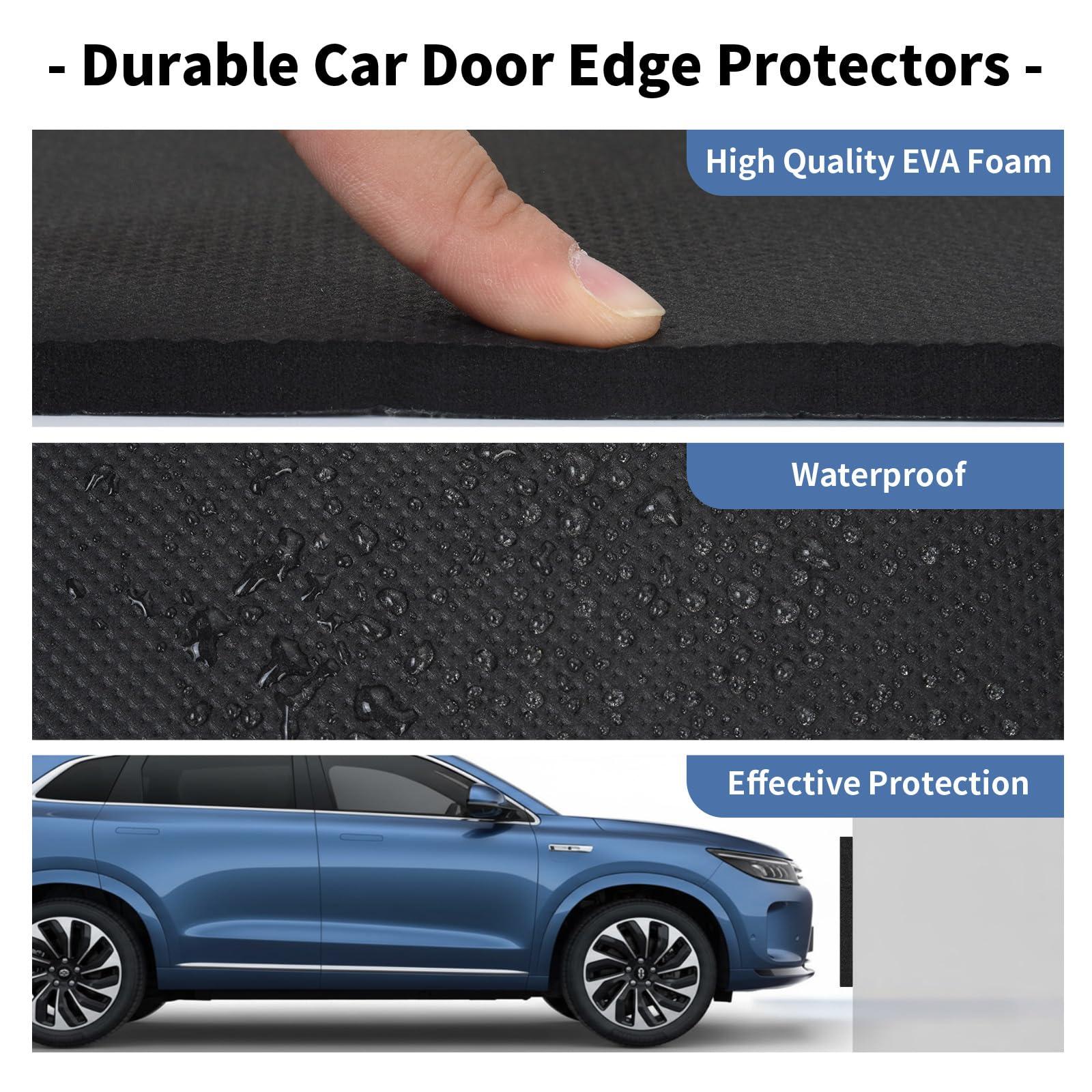 OTraki Protezione per Colonne del Garage, 2m x 20cm Paracolpi Garage Auto da Muro, 6 mm Extra Spesso Autoadesivo Pannelli da Parete per Adatto per Pareti di Magazzino auto e Parcheggi