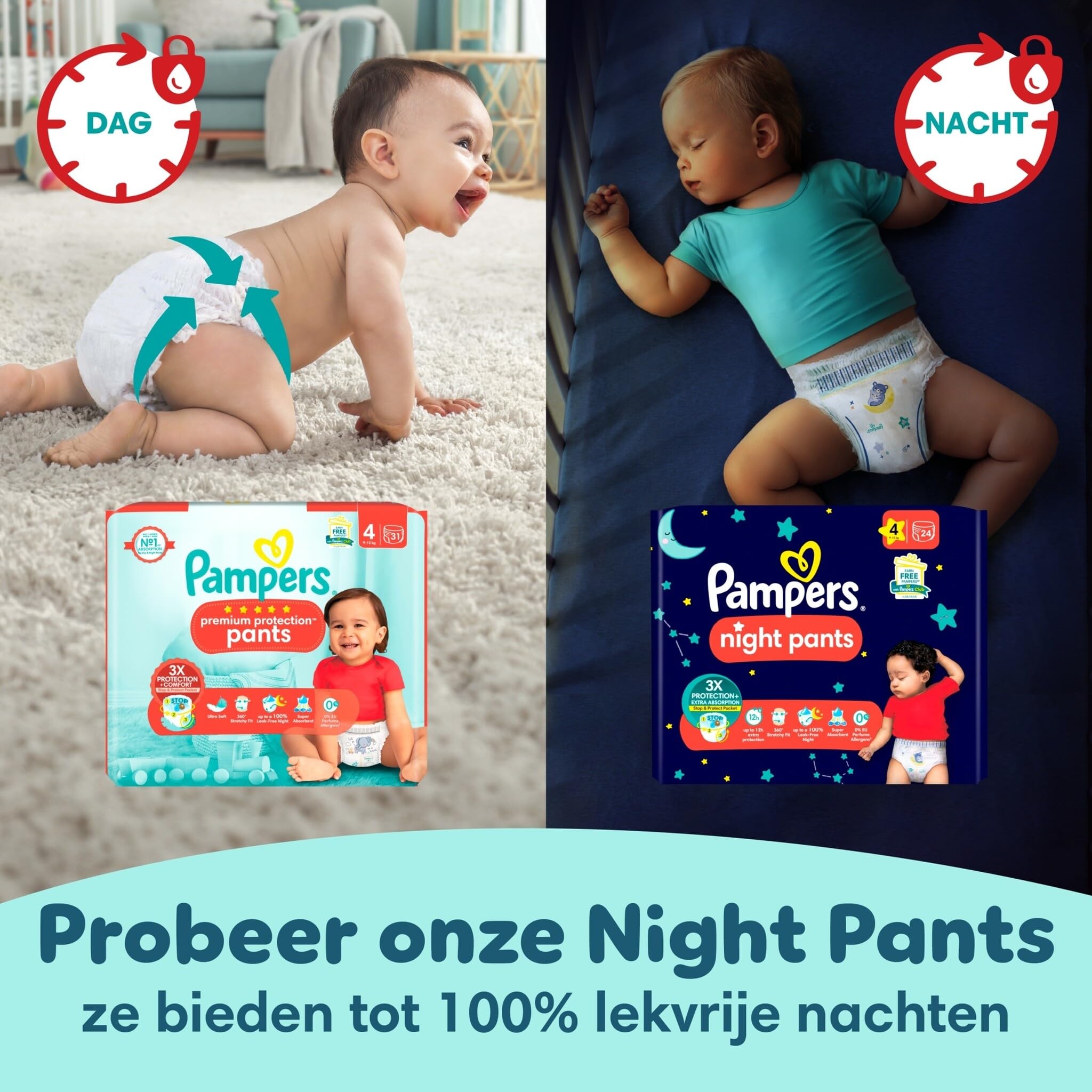 Pampers - Premium Protection Pants - Größe 4 - Mega Pack - 93 Stück - 9/15 KG
