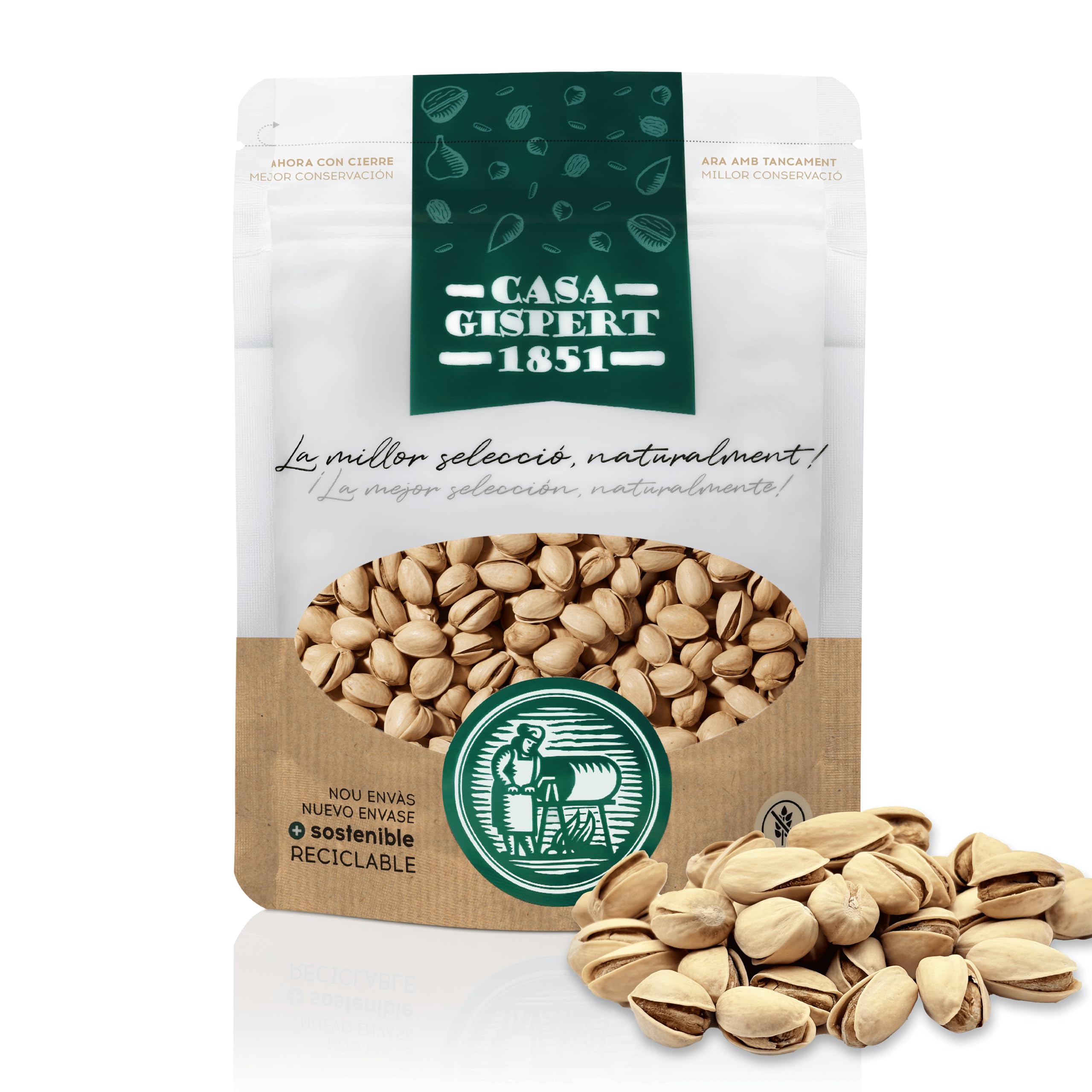 Casa Gispert - Pistacho - Sin Gluten, Vegano (500g, Crudo - Sin Cáscara - País) — view 6