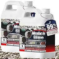 Mulch Glue, Rock Glue for Landscaping, 2 Gallon Gravel Glue Strong Adhesion of Pea Stabilizer Landscape Adhesive for Courtyard, Garden, Edging for Landscaping, Fast Dry & Safe for Plants Pets
