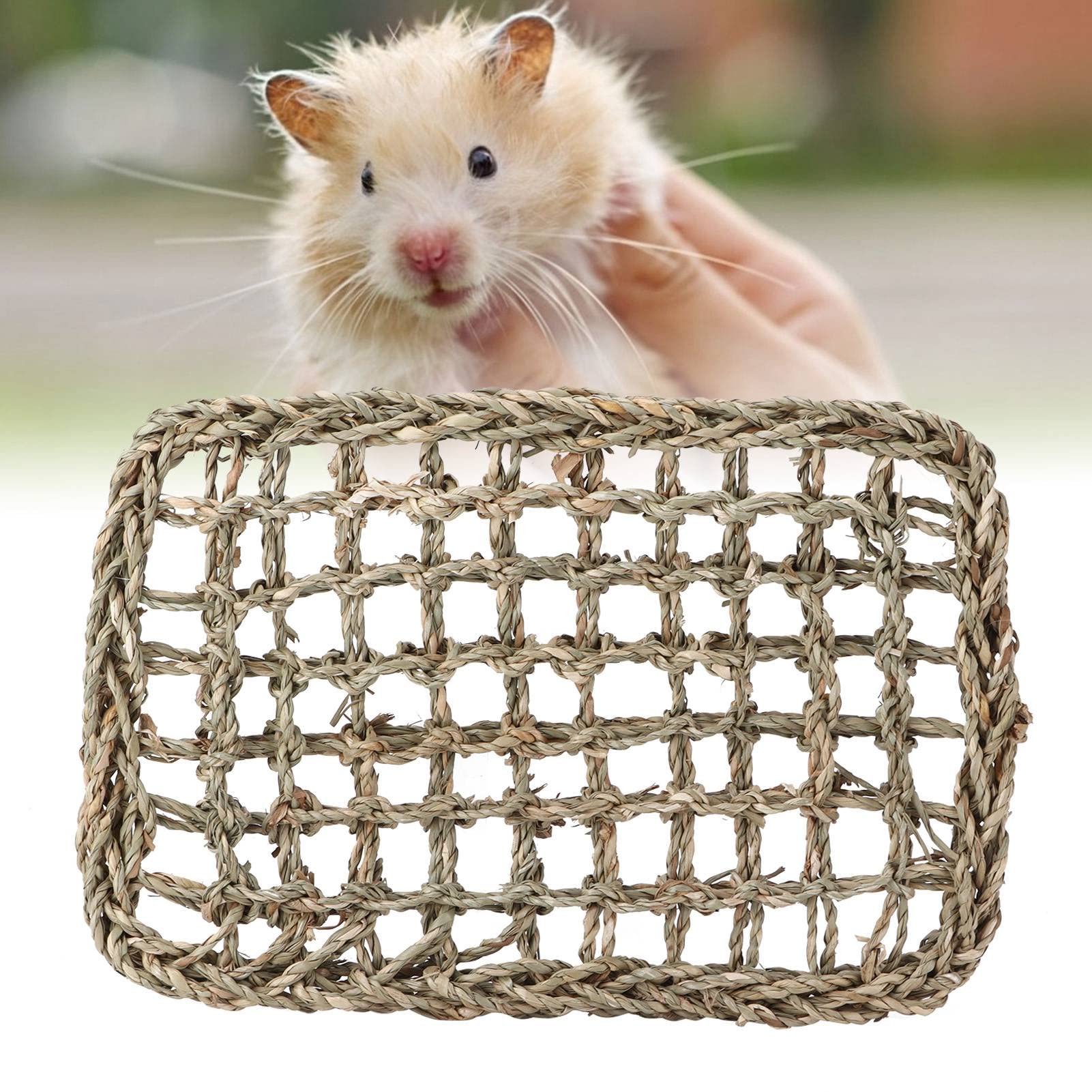 Seegrasmatte für Kaninchen, gewebte Kau- und Spielmatte für Kaninchen, Chinchilla und Meerschweinchen, Aktivitätsmatte für den Käfig