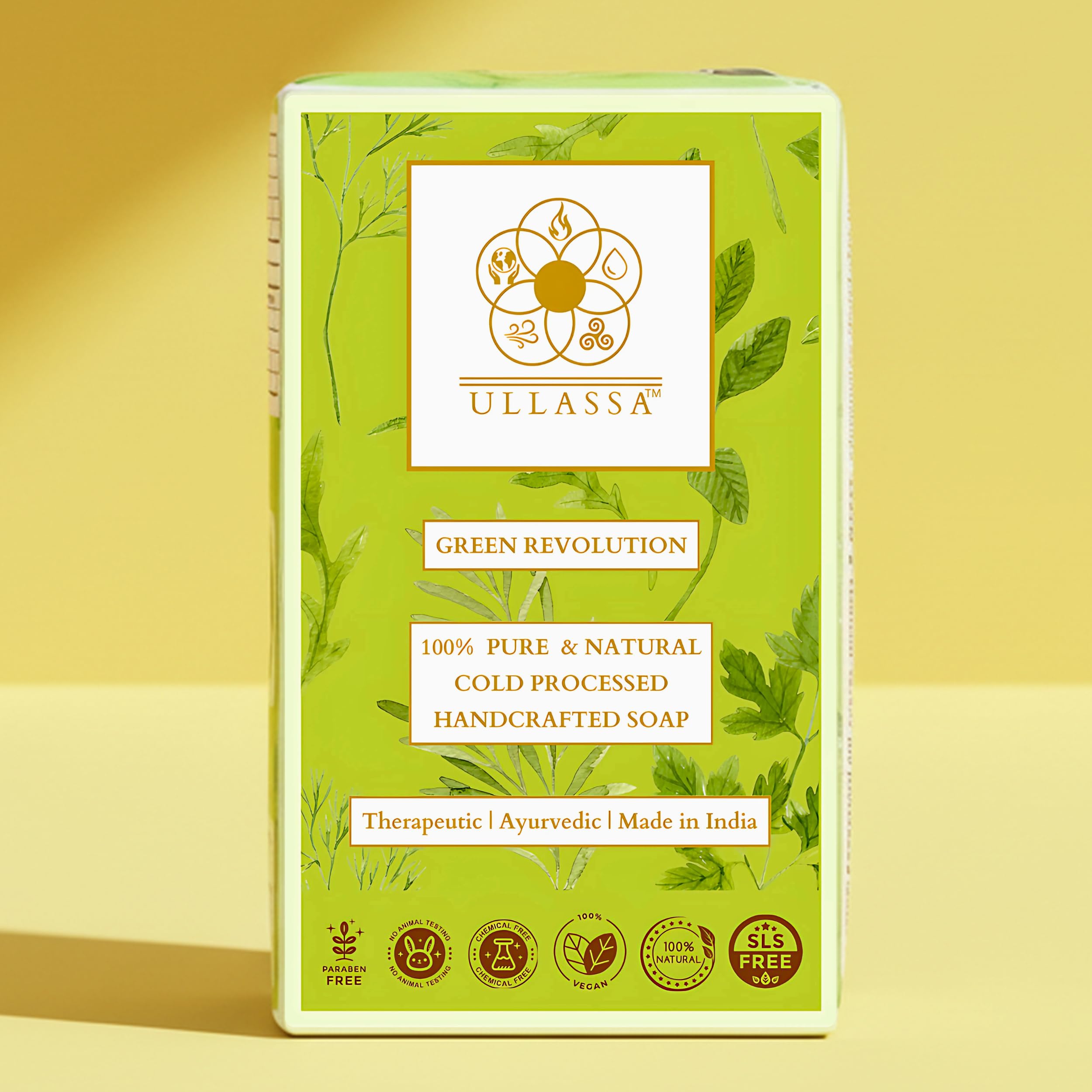 Aromatherapy Acne Soap | Pimples & Dark Spots | Neem Lemon Lemongrass & Eucalyptus | Ayurvedic Herbal Bath Bar For Clear Brighter Skin | Face & Body | For Oily Skin (Pack of 1)