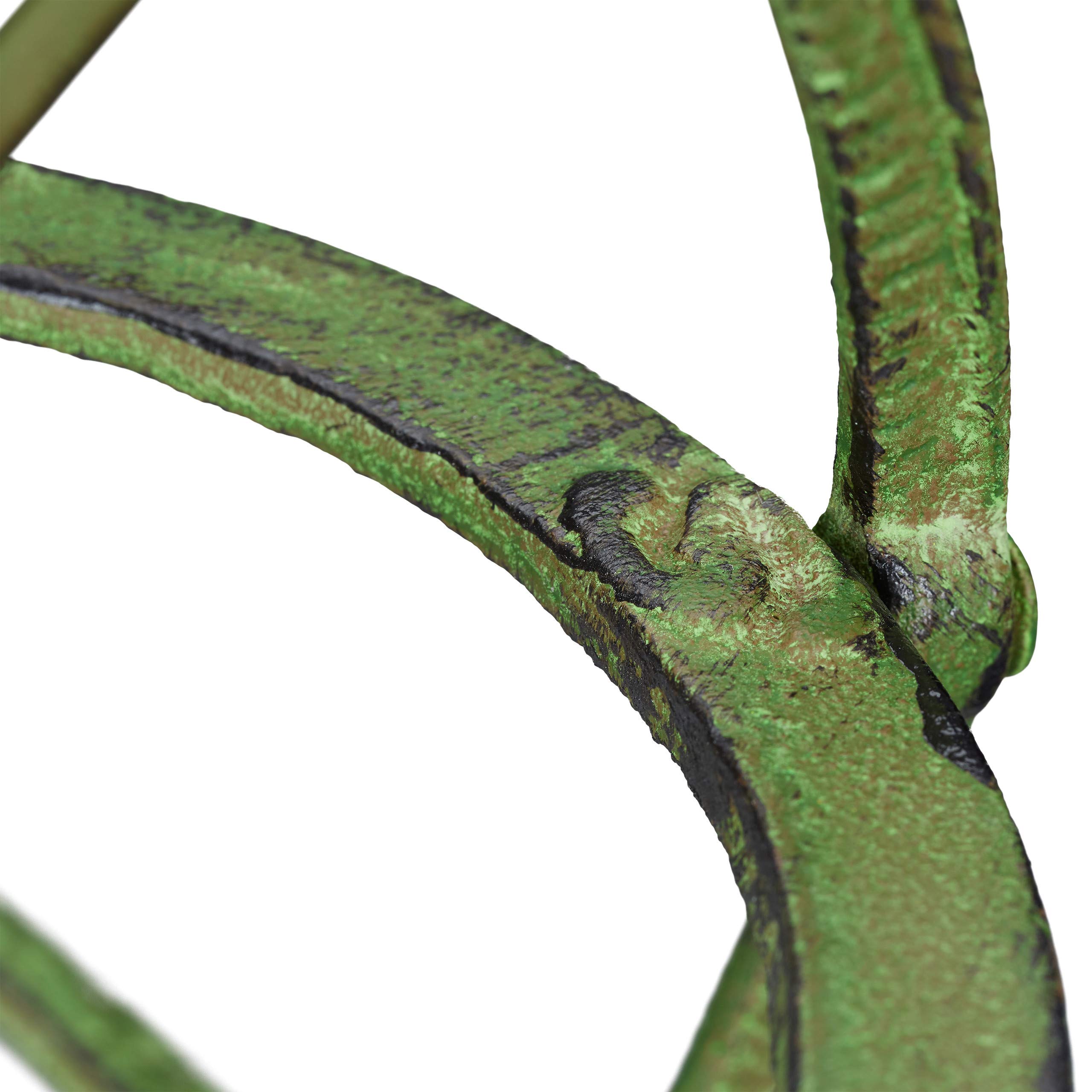 relaxdays, vert Cadran solaire, design antique, décoration de jardin, résistant, fixage au sol, 42cm, fonte
