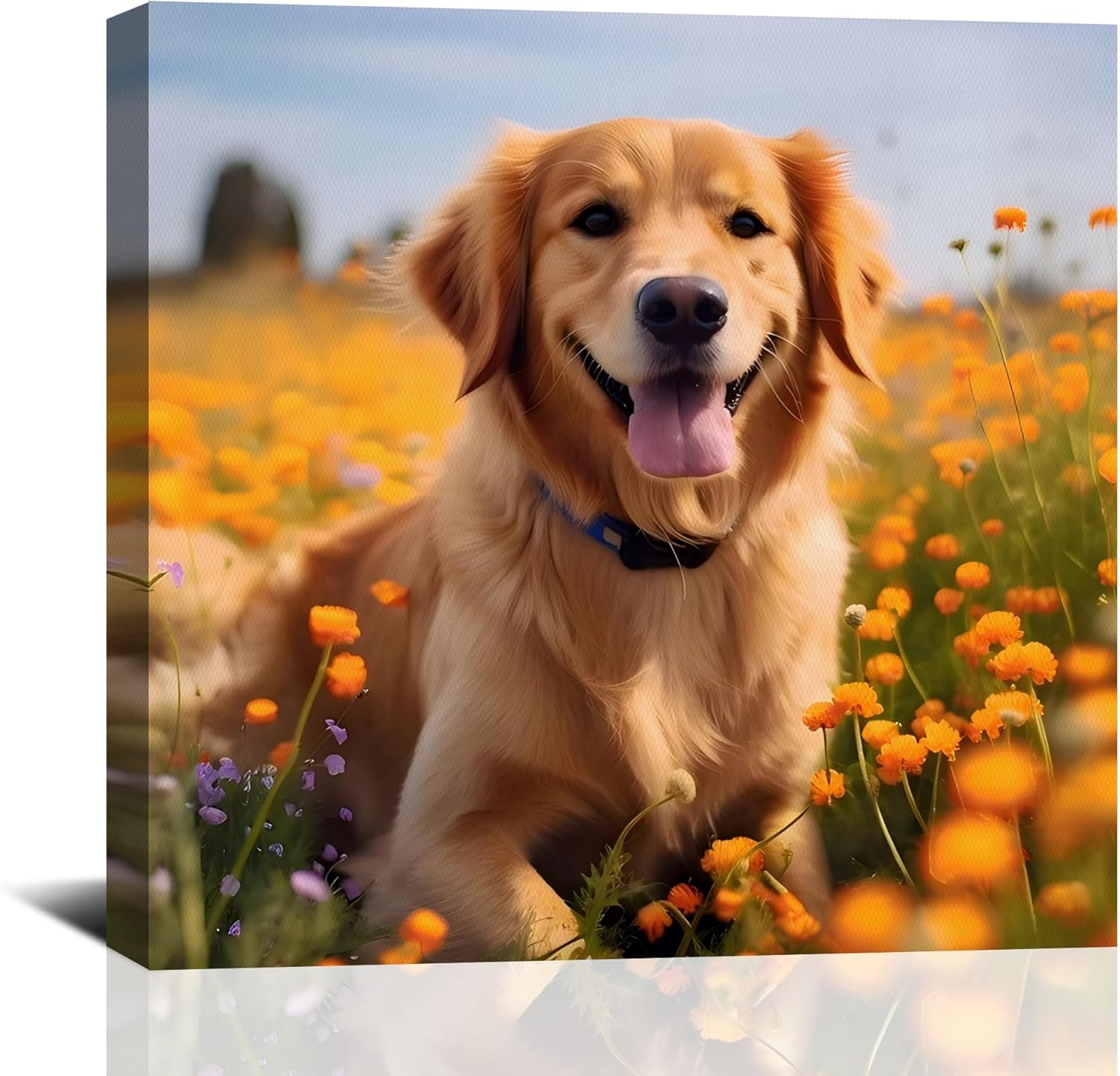 Ship Next Day-Custom Canvas Prints with Your Photos for Living Room Bedroom, Customized Canvas Pictures Wall Art with Framed, Personalized Photo Gifts Ideal for Wedding Baby Pets Family - 12"x16"