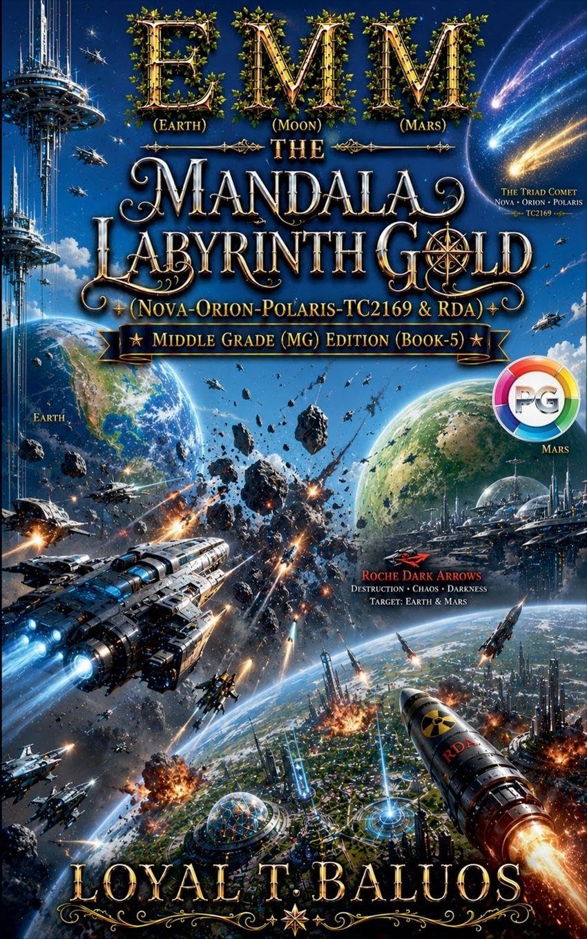 EMM (Earth) (Moon) (Mars) The Mandala Labyrinth Gold (Nova-Orion-Polaris-TC2169 & RDA) Middle Grade (MG) Edition (Book-5)