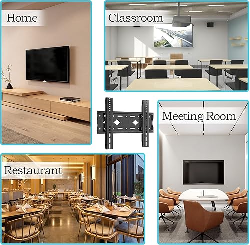 Miniatura 7 de Soporte de pared fijo para la mayoría de televisores 4K, LED, LCD y plasma de 32 a 68 pulgadas, soporte de pared de TV VESA de hasta 15.748 x 15.748