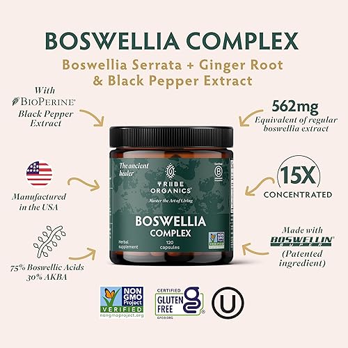 Miniatura 3 de TRIBE ORGANICS Resilience Duo - Complejo de curcumina de cúrcuma C3 + Boswellin Super + Jengibre + Bioperina