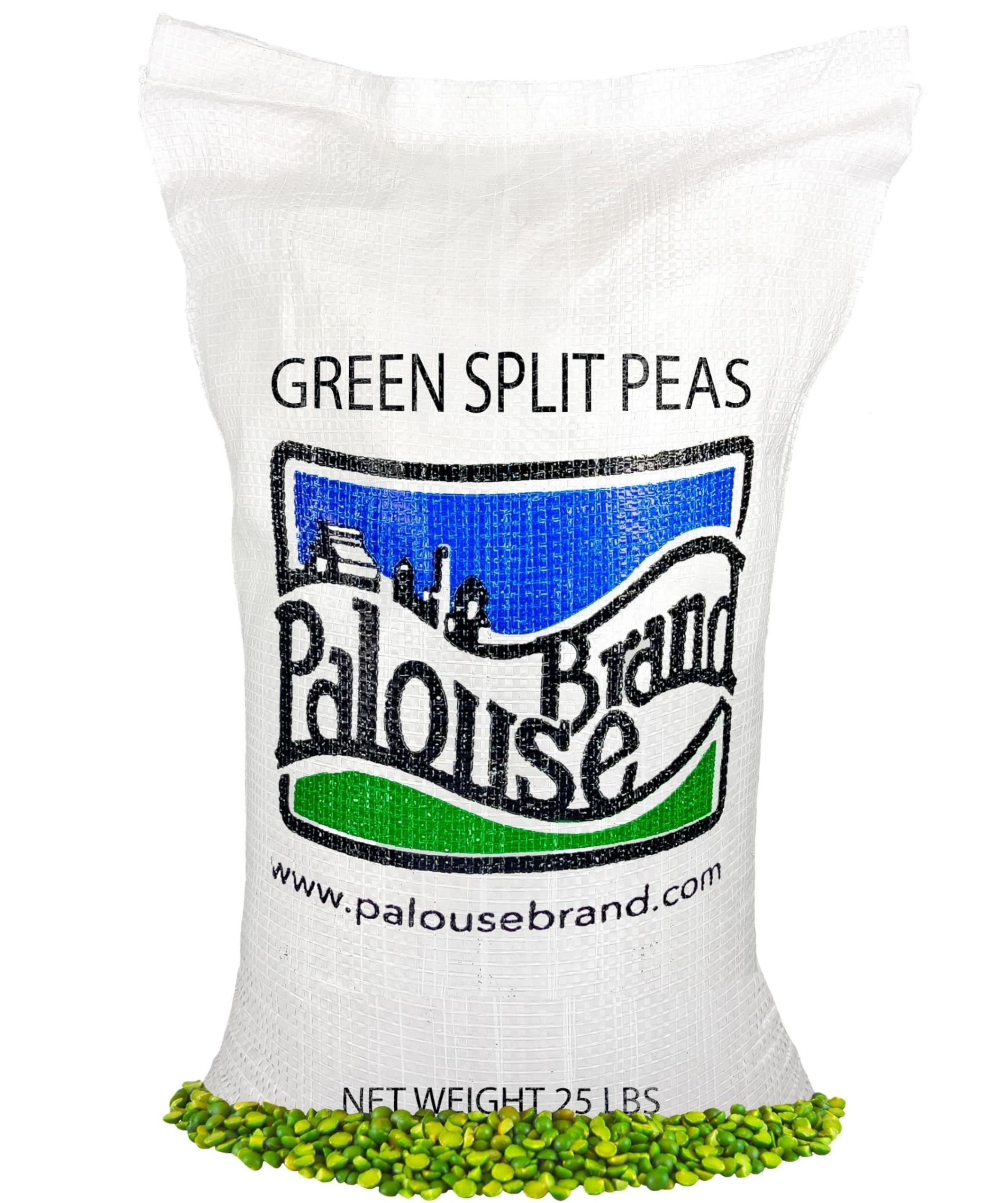 Palouse Brand Certified Glyphosate Residue Free Split Peas | Green | 25 LBS | Family Farmed in Washington State | Non-GMO Project Verified | Non-Irradiated | Kosher Parve | Field Traced