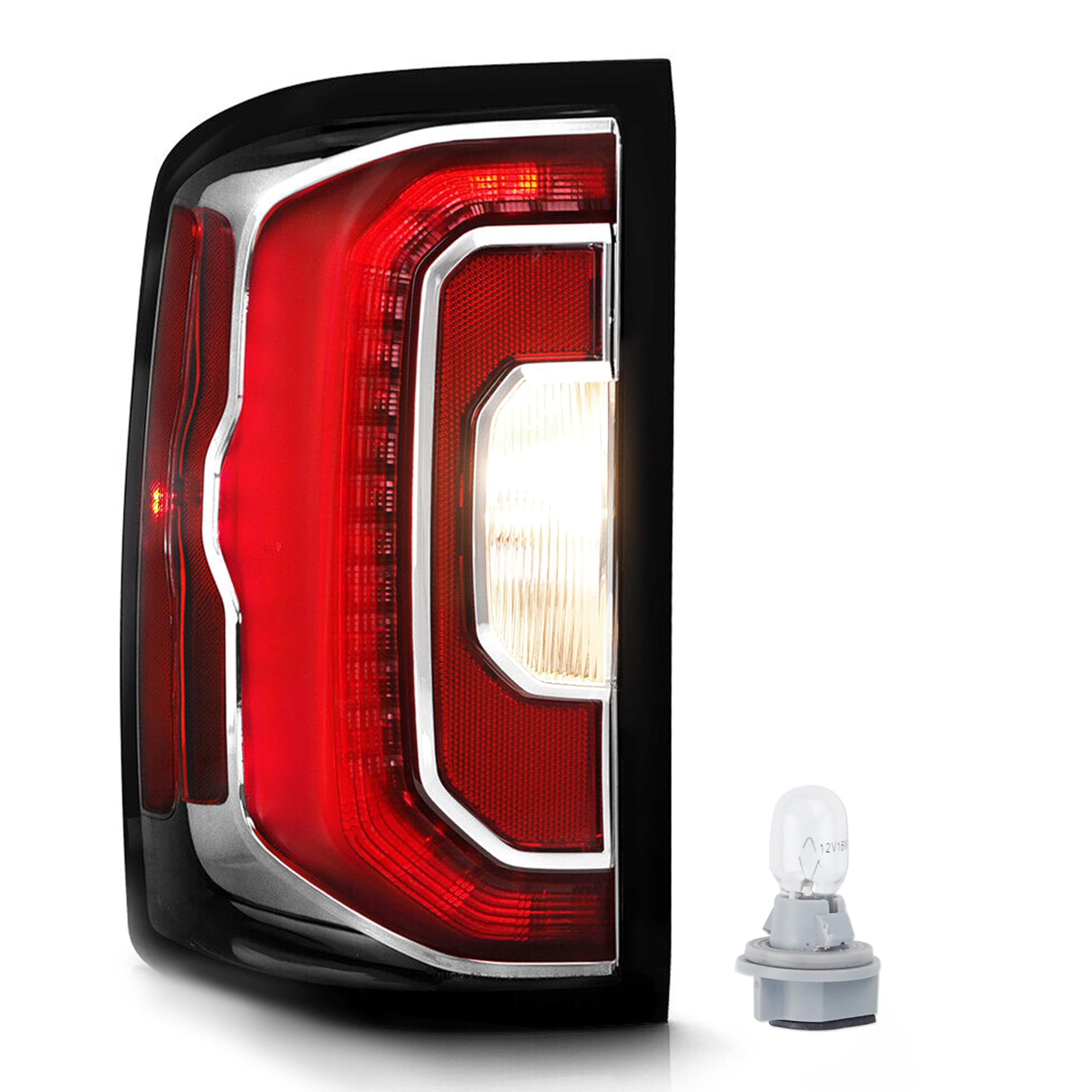 LED Tail Lights Compatible with 2016 2017 2018 GMC Sierra 1500/GMC Sierra 1500 Denali Taillights w/Bulbs and Harnesses Taillamps Left Driver Side, OEM:GM2800295 84365930