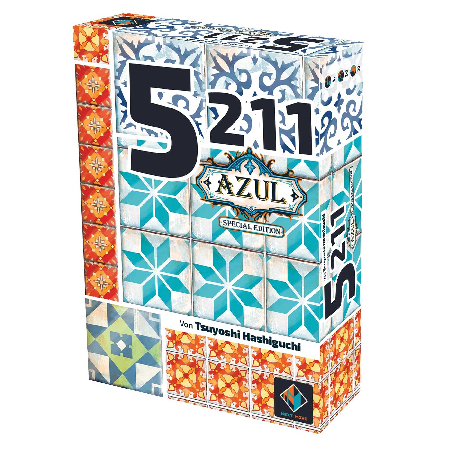 Asmodee Next Move Games, 5211: Azul Special Edition, Family Game, Card Game, 2-5 Players, Ages 8+, 20 Minutes, German
