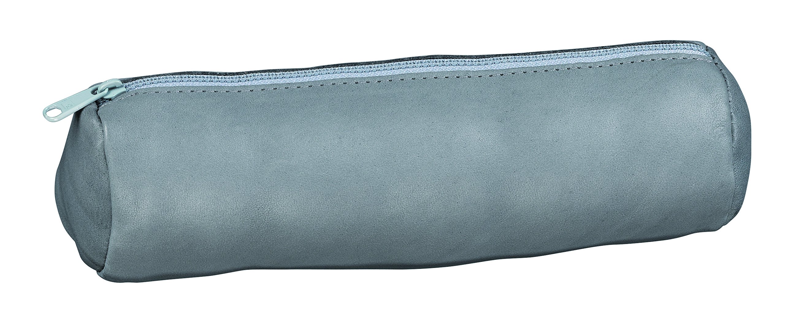 Oxford Elba Leather Round Pencil Case 22 x D 6 cm Mousey Grey