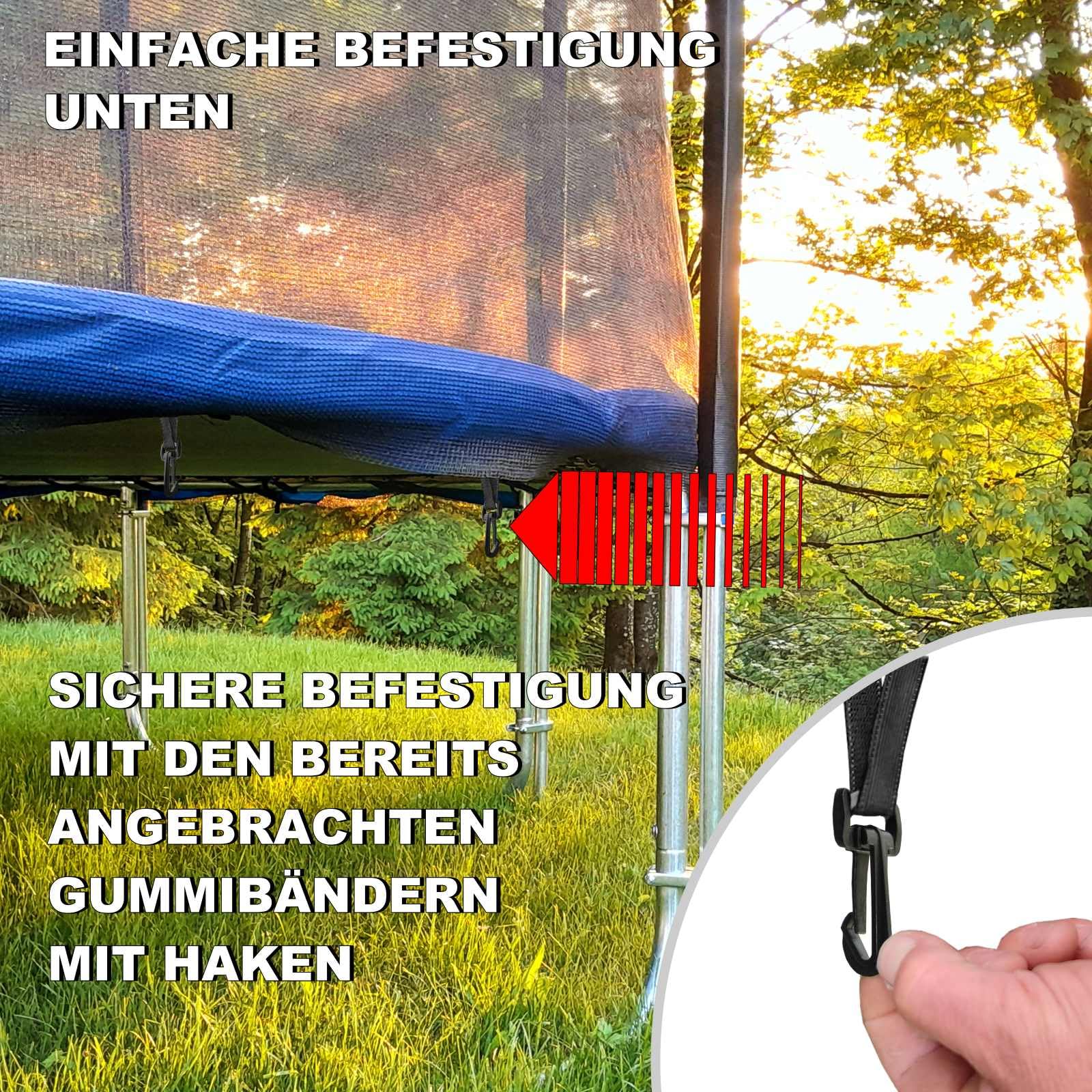 Trampolin Sicherheitsnetz Ø 183 185 244 250 275 277 300 305 335 337 366 370 396 400 427 430 457 460 487 490 (FGOS) Ersatzteile Netz Schutznetz Ersatznetz Gartentrampolin Outdoor