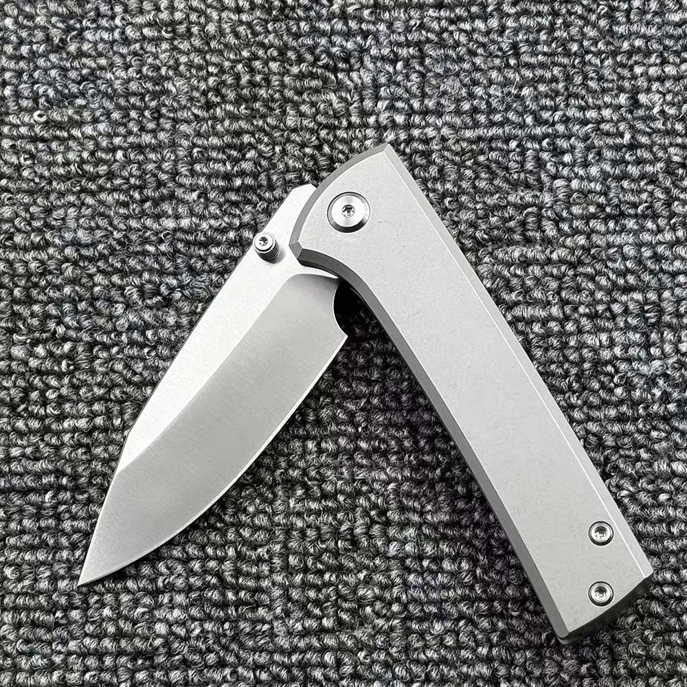 Klappmesser 7.7" Taschenmesser Einzigartig aus stahl m390 & Titan, Outdoor Survival Messer Camper Jagdmesser, Scharfes Einhandmesser praktische, Titanlegierung messer edc survival mit 2 x clip,Schädel