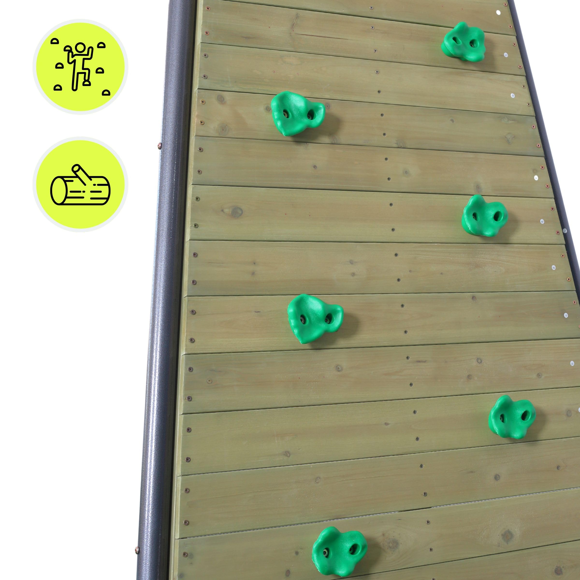 HyperMotion Columpio Infantil XXXL con 2 Asientos, Trapecio y Pared de Escalada - Set Columpios Infantiles para Jardín con Escalera y Cuerdas Ajustables - Estructura de Acero, 200 kg