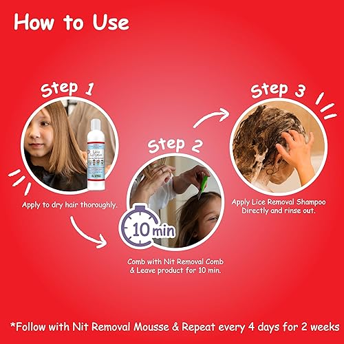 Miniatura 5 de Solución levantadora de piojos para el cuidado de los piojos, fórmula a base de aceite, suave para el cuero cabelludo y el cabello, seguro para la