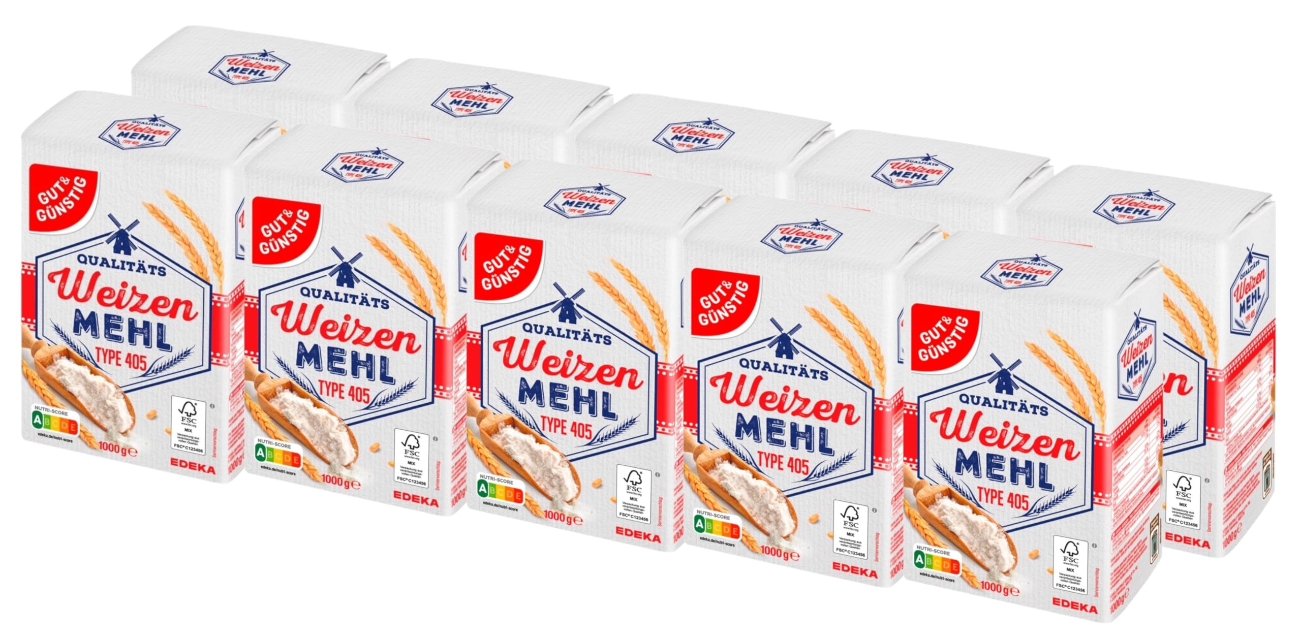 Gut & Günstig Qualitäts Weizenmehl Type 405 10 x 1000g