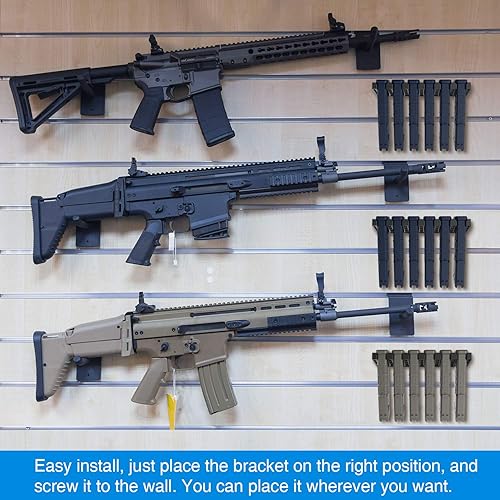 Miniatura 6 de Soporte de pared PMAG estándar de ABS sólido 6X, soporte de mag, estante de almacenamiento de revistas caseras