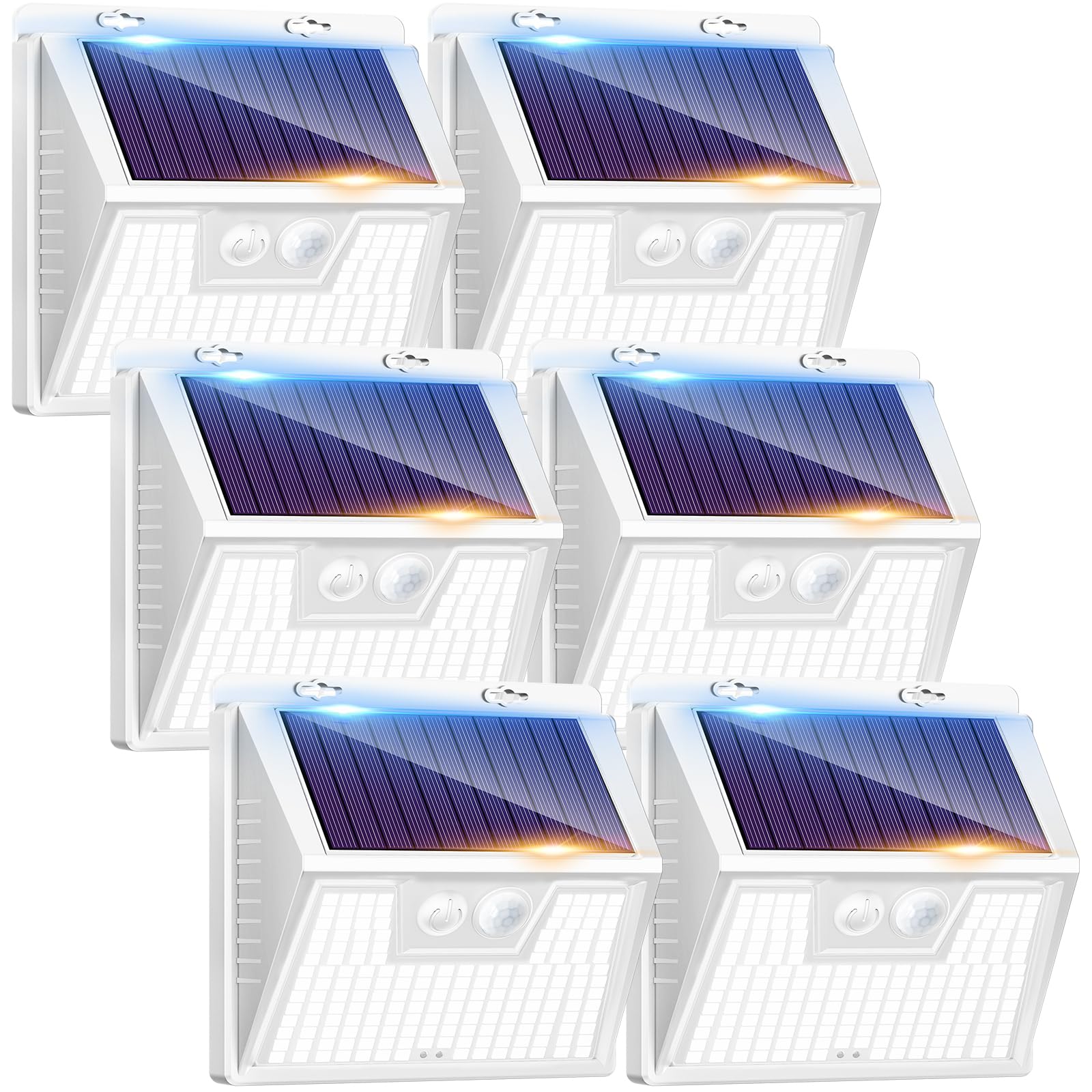 kolpop Luz Solar Exterior potente Blanco frío, [6 Paquete/3 Modos] focos led exterior solares 140 LED, Luz solar exterior con sensor de movimiento Impermeable IP65 foco solar para terraza — view 8
