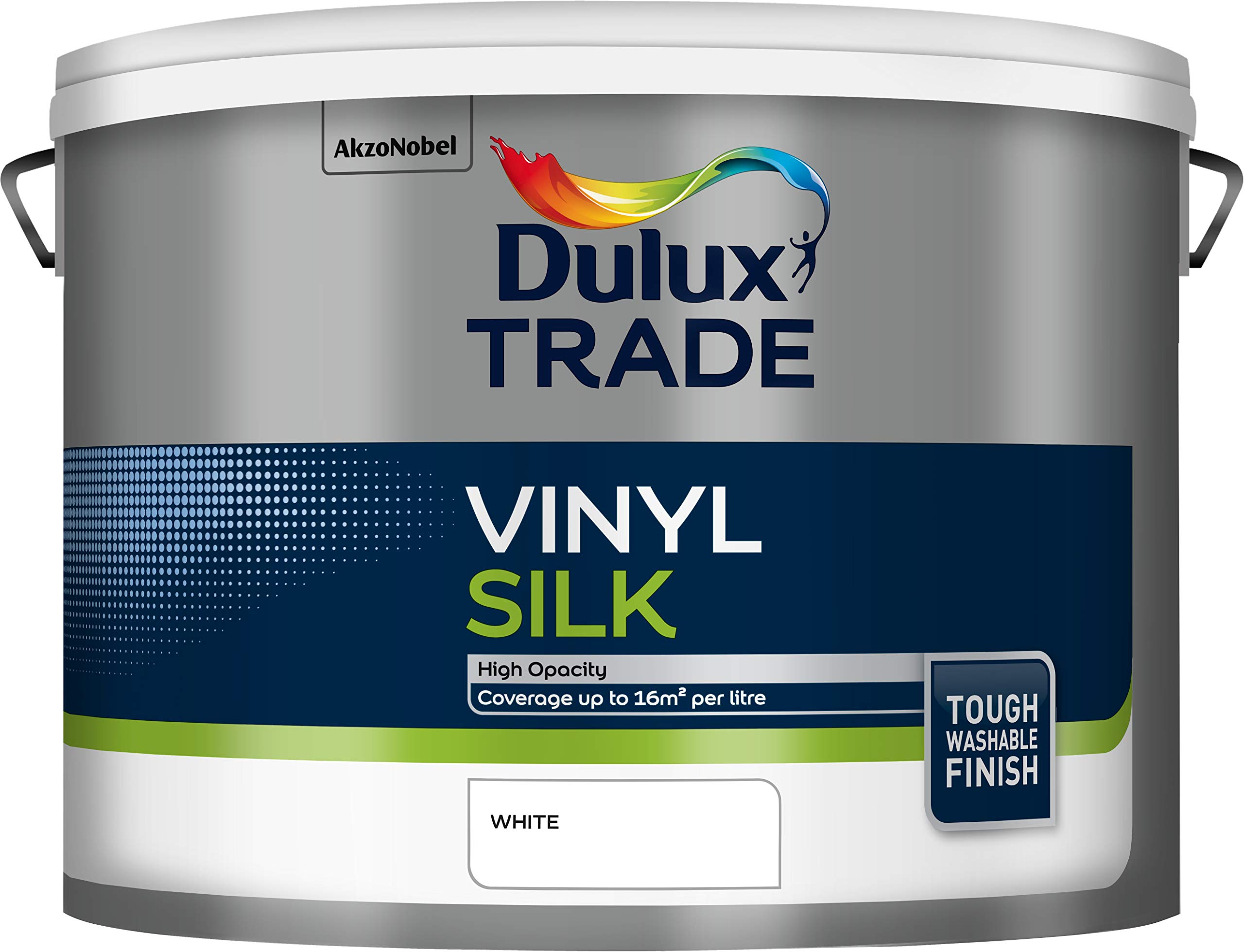 Dulux Trade White Silk Wall & Ceiling Emulsion Paint10L from B&Q