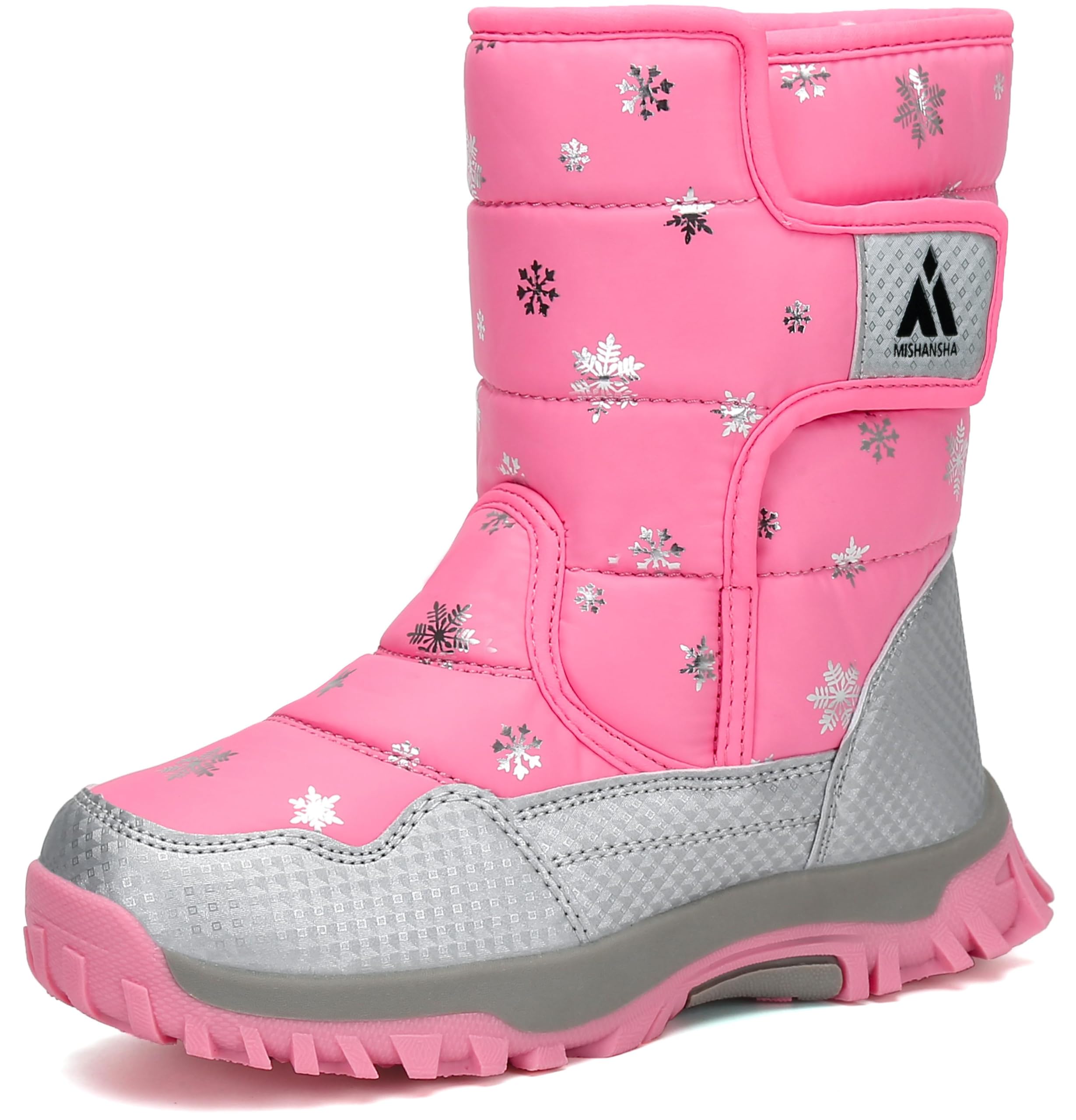 Mishansha Niños Botas de Nieve Niña Calentitas Forro Botines Invierno Antideslizante Comodas Bota Infantiles Nieve