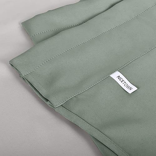 Miniatura 6 de NICETOWN Cortina opaca con cenefa de cocina para ventanas, sala de estar, sótano, estilo granja, oscurecimiento de habitación, cenefa de cortina