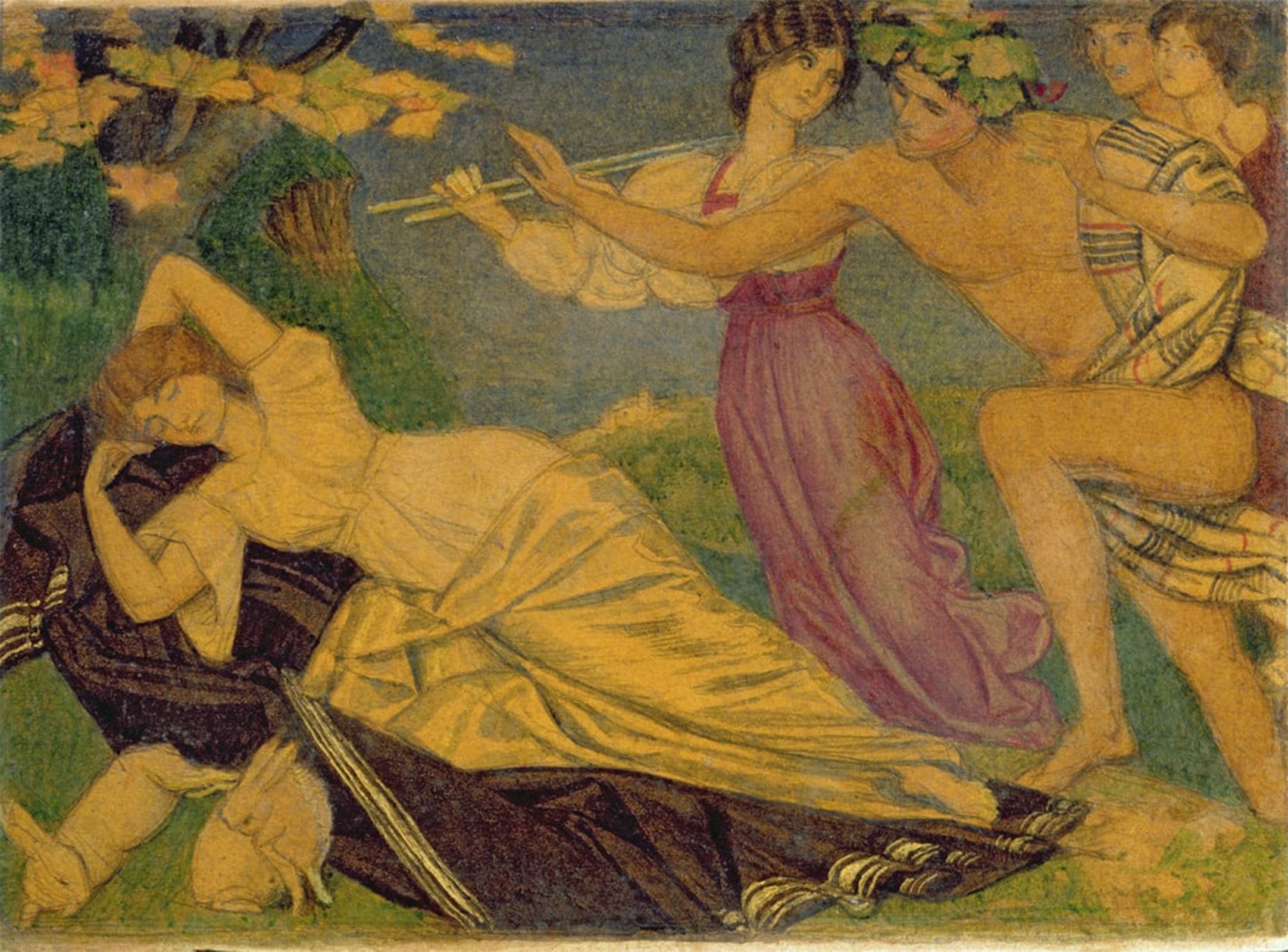 POSTERIIk Famous Print Pop Art Wall Art Graffiti Study for Bacchus and Ariadne by Edward Southall Art Prints for Home Decor 60x90cm