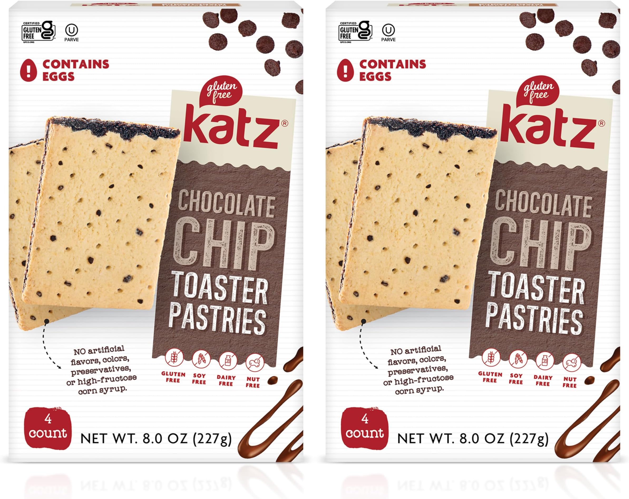 Katz Gluten Free Toaster Pastries. Chocolate Chip. Easy
