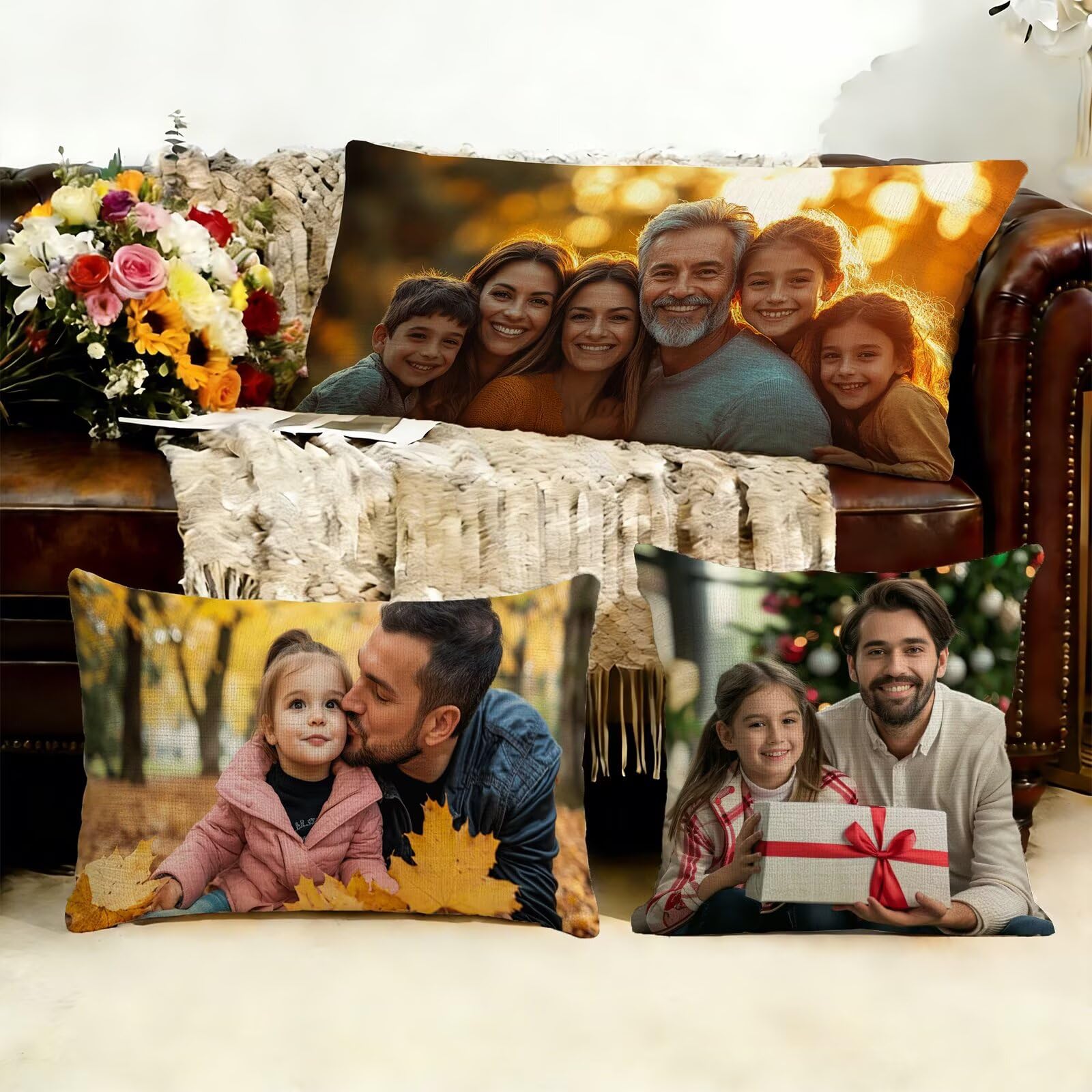 Cojin Personalizado Foto a Doble Cara 60x180cm - Cojines Exterior,Funda de Almohada Impermeable - Regalo Original para San Valentín y Aniversario Parejas para Cama Sofa Terraza Salon Jardin J1-35