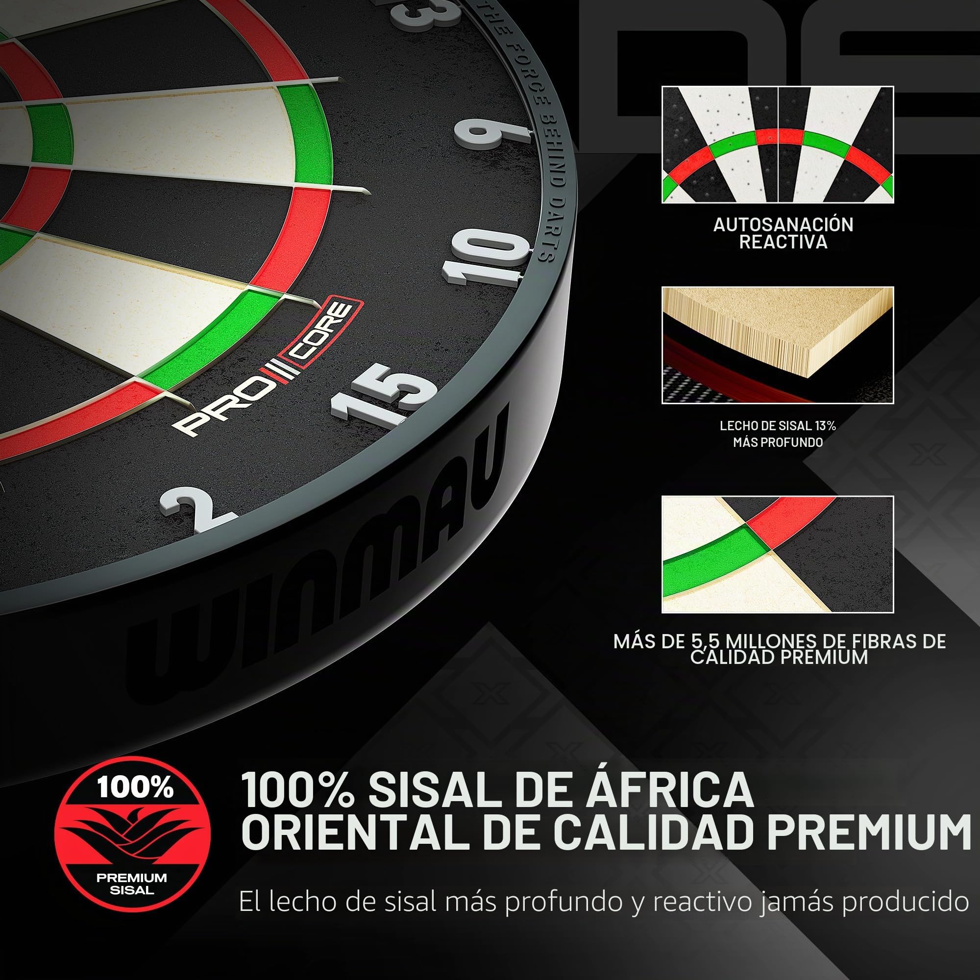 WINMAU Blade X avec Support Xtreme 2.0 et Fléchettes Blackout 23g