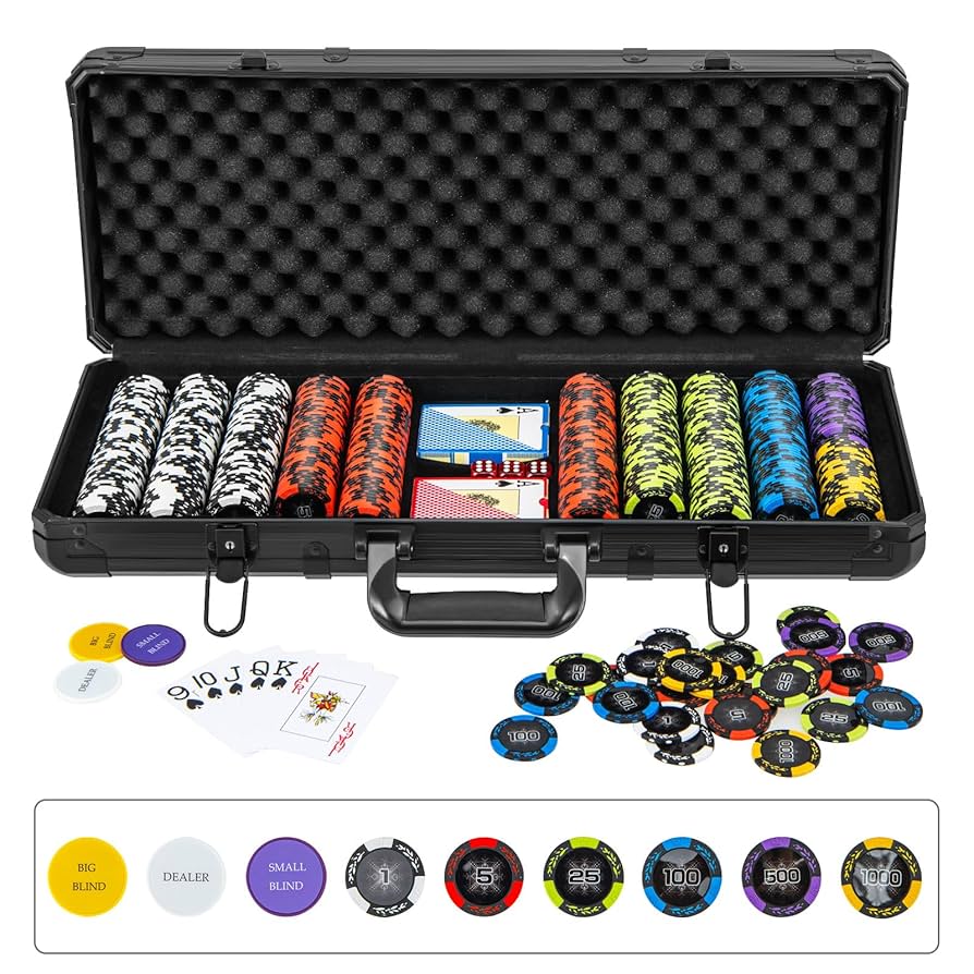 ポーカーテーブル チップ セット Amazon | vidaXL ポーカーセット レーザーチップ1000枚 アルミ製