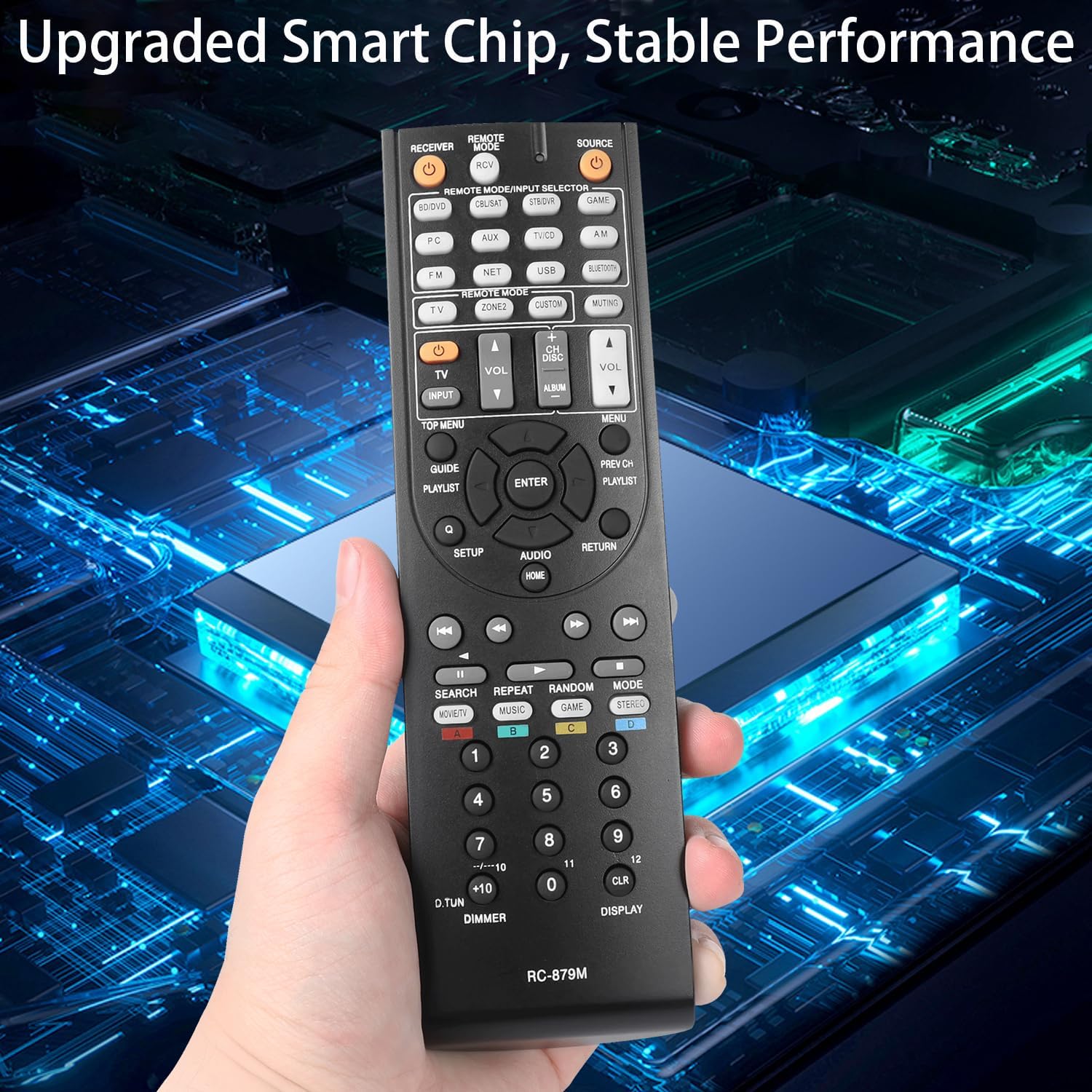 Telecomando Di Ricambio VINABTY RC-879M Per Ricevitore AV ONKYO (TX-NR535, TX-SR333, HT-R393, HT-S3700)