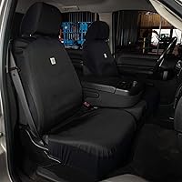 Vista 6 de Carhartt Funda de asiento de cubo ajustada universal de lona duck de nylon, protección duradera del asiento con Rain Defender, individual, negro