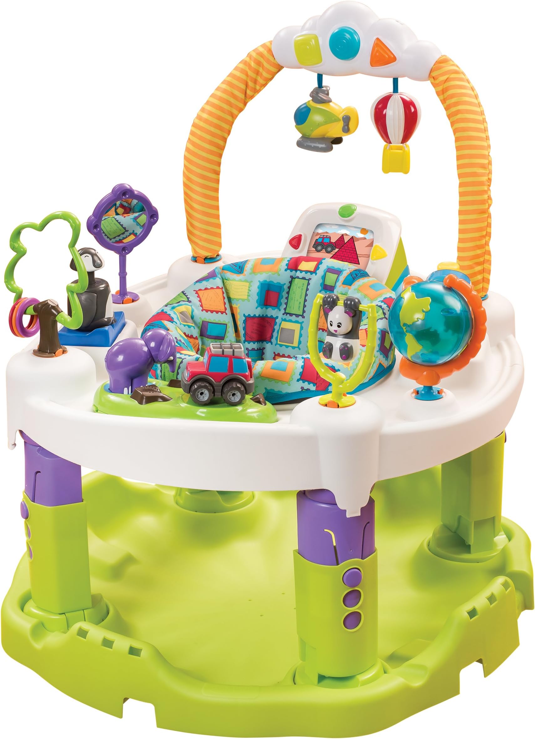 Evenflo ExerSaucer Triple Fun+ World Explorer Bouncing Activity Saucer