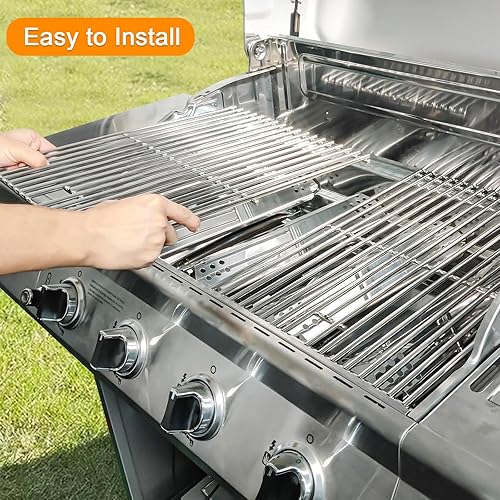 Miniatura 5 de Grimate Piezas de repuesto para rejillas de cocción Nexgrill - 720-0830H, 720-0830D, 720-0783E, 720-0783C, acero inoxidable, 17 ", 2 paquetes