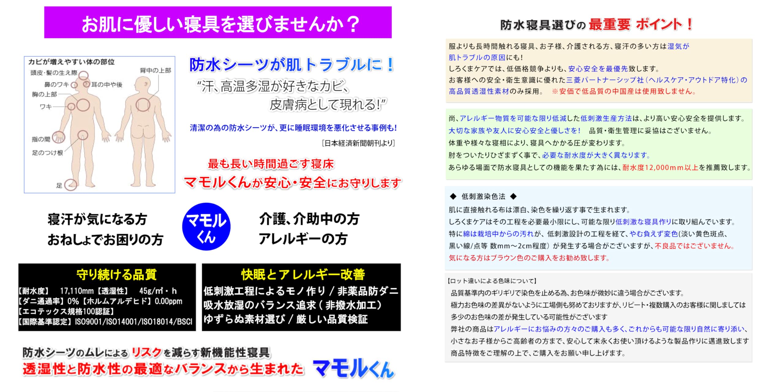 Amazon｜【2枚組】蒸れを逃がす コットン 防水ボックスシーツ マモル