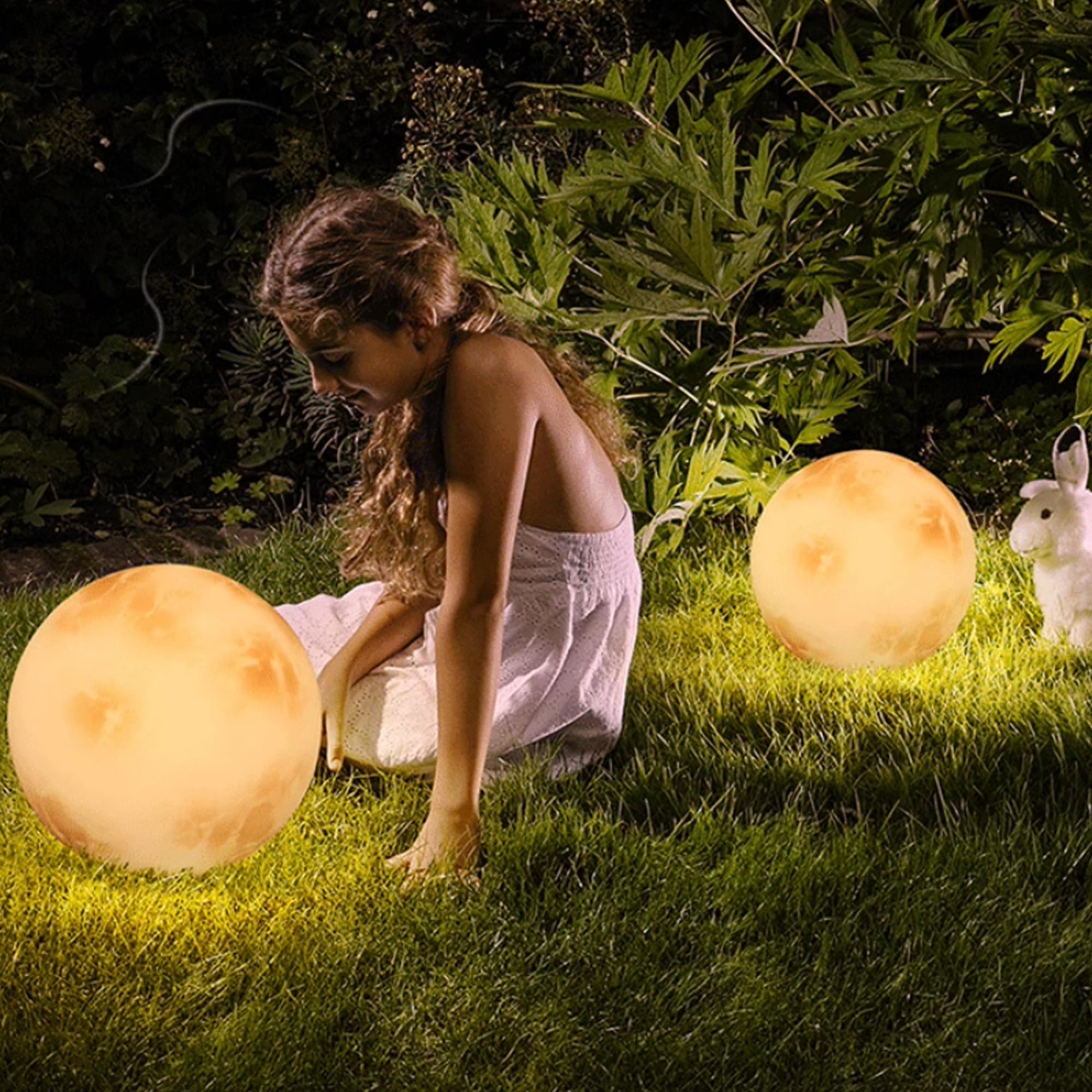 Lampada solare da giardino, palle luminose da giardino, Luce da giardino con illuminazione a LED con cambio di colore, IP65 impermeabile, per giardino, vialetti, piscina, prati(40 * 40cm)